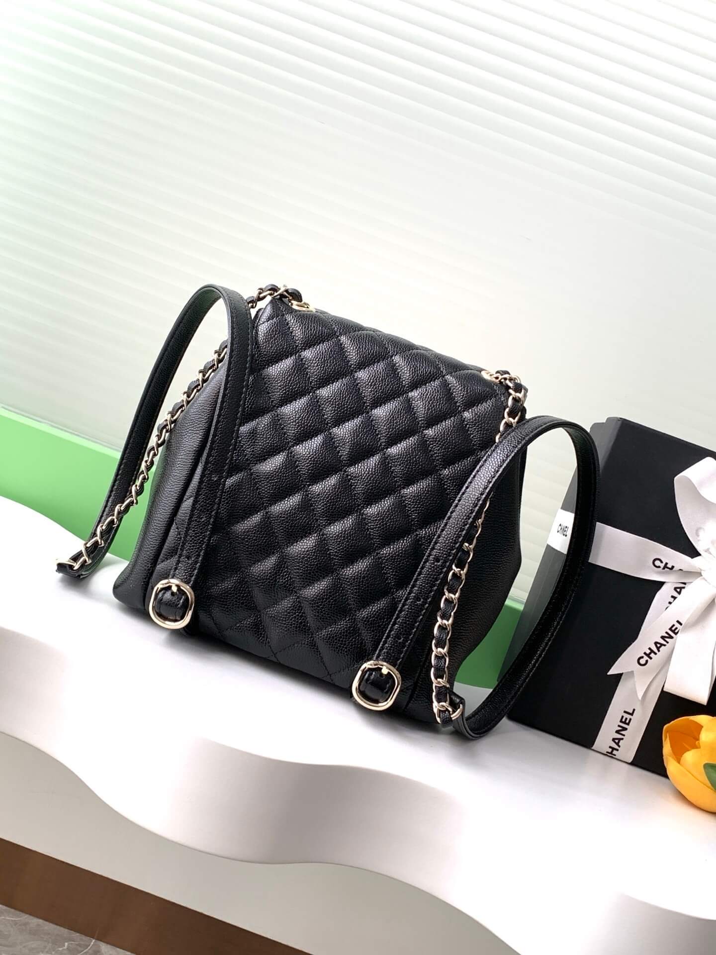Chanel Small Duma Backpack Caviar Leather - Image 11