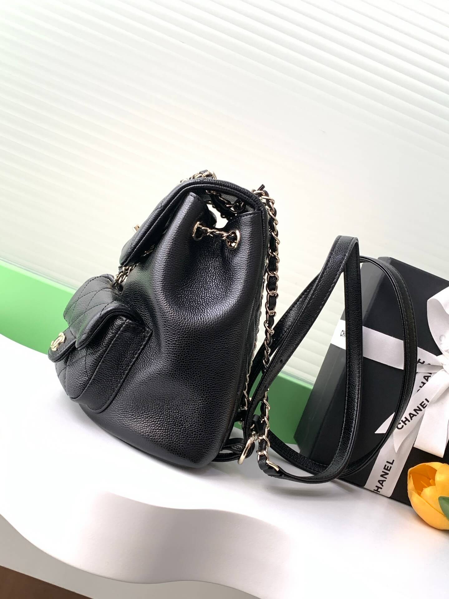 Chanel Small Duma Backpack Caviar Leather - Image 14