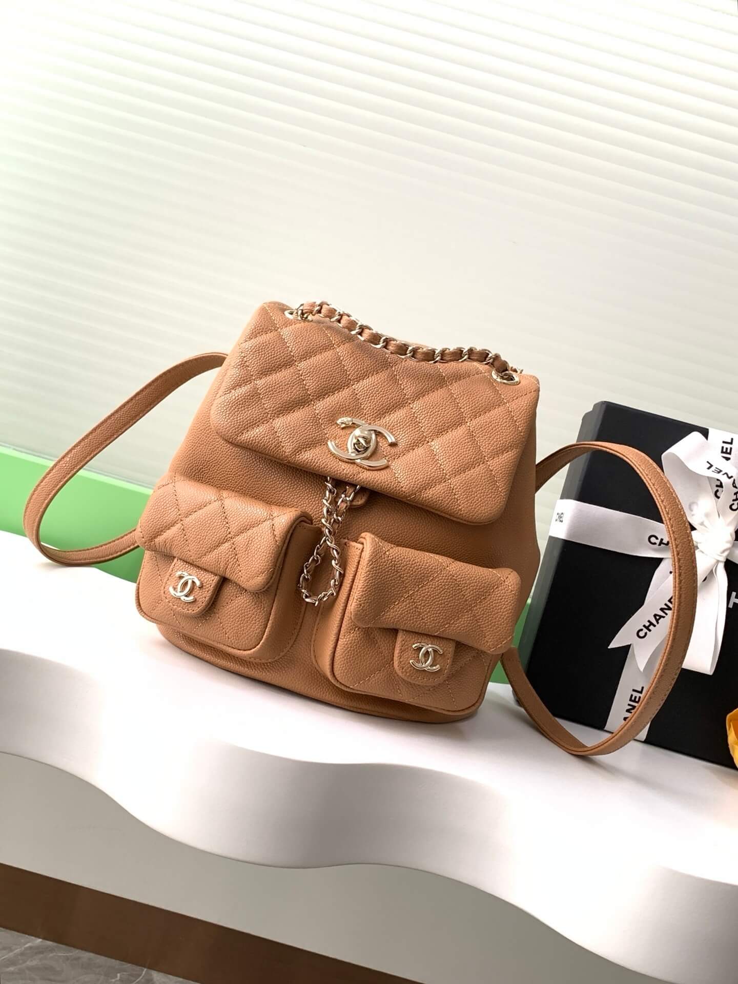 Chanel Small Duma Backpack Caviar Leather - Image 73