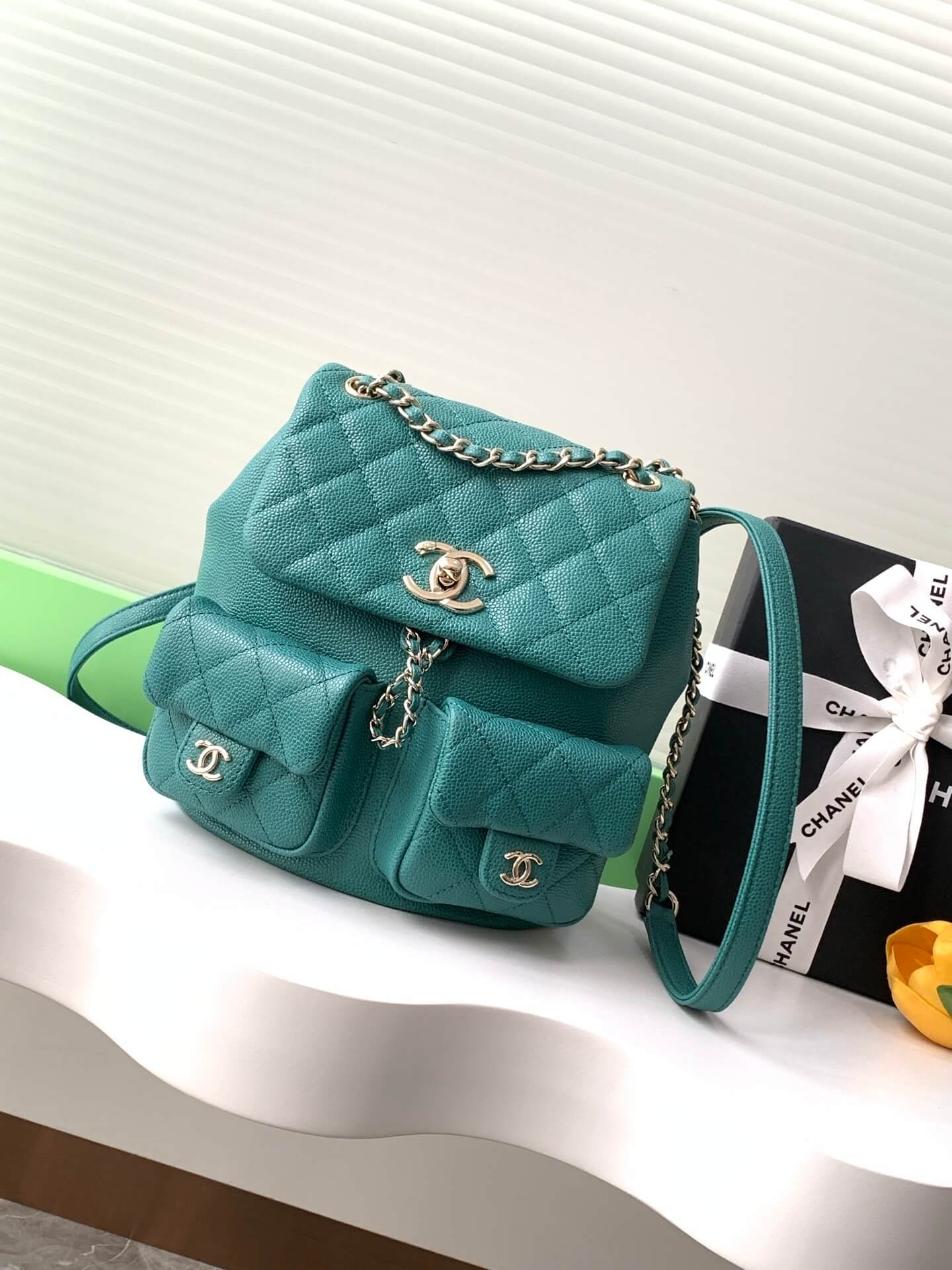 Chanel Small Duma Backpack Caviar Leather - Image 19