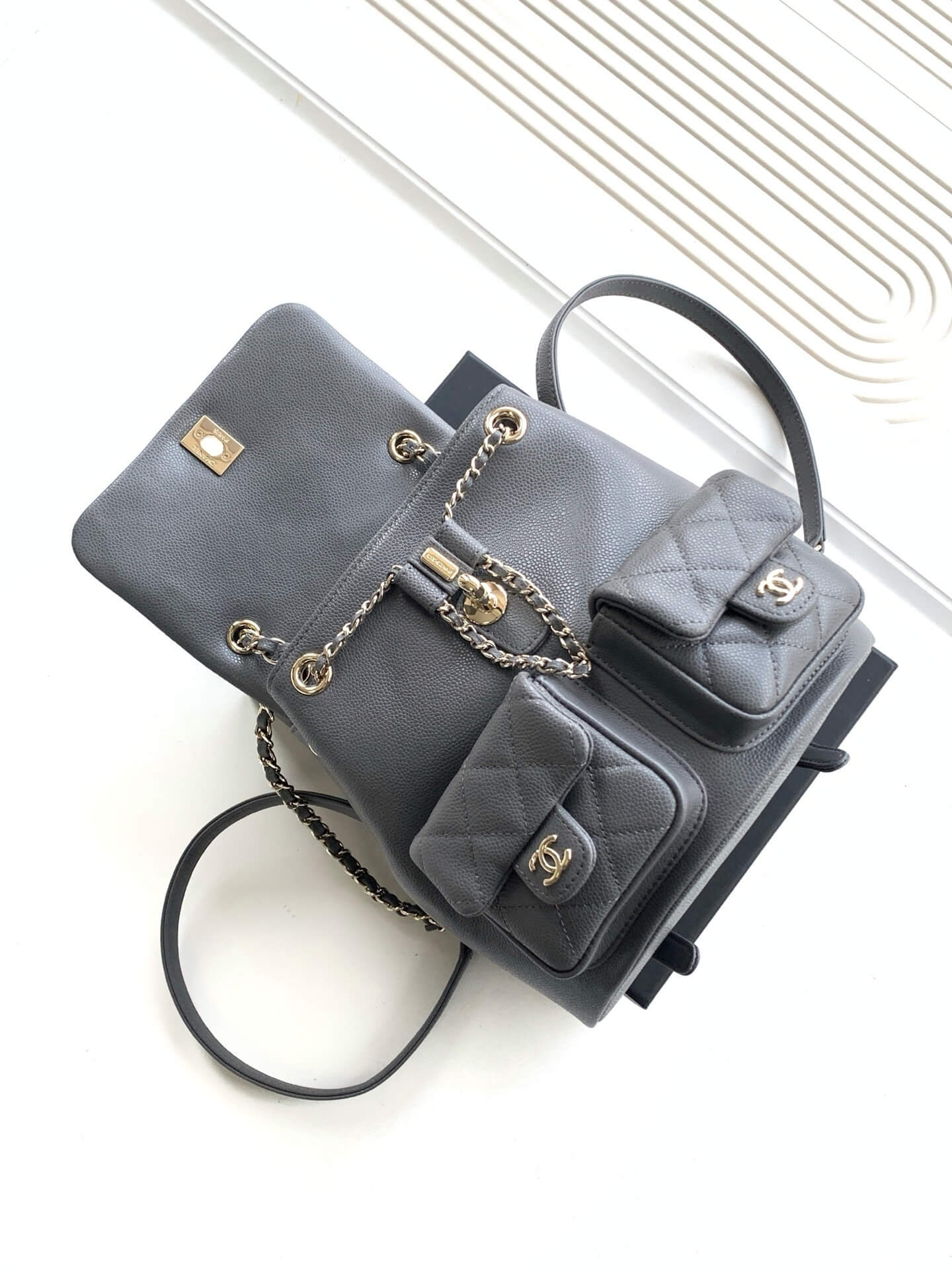 Chanel Small Duma Backpack Caviar Leather - Image 53