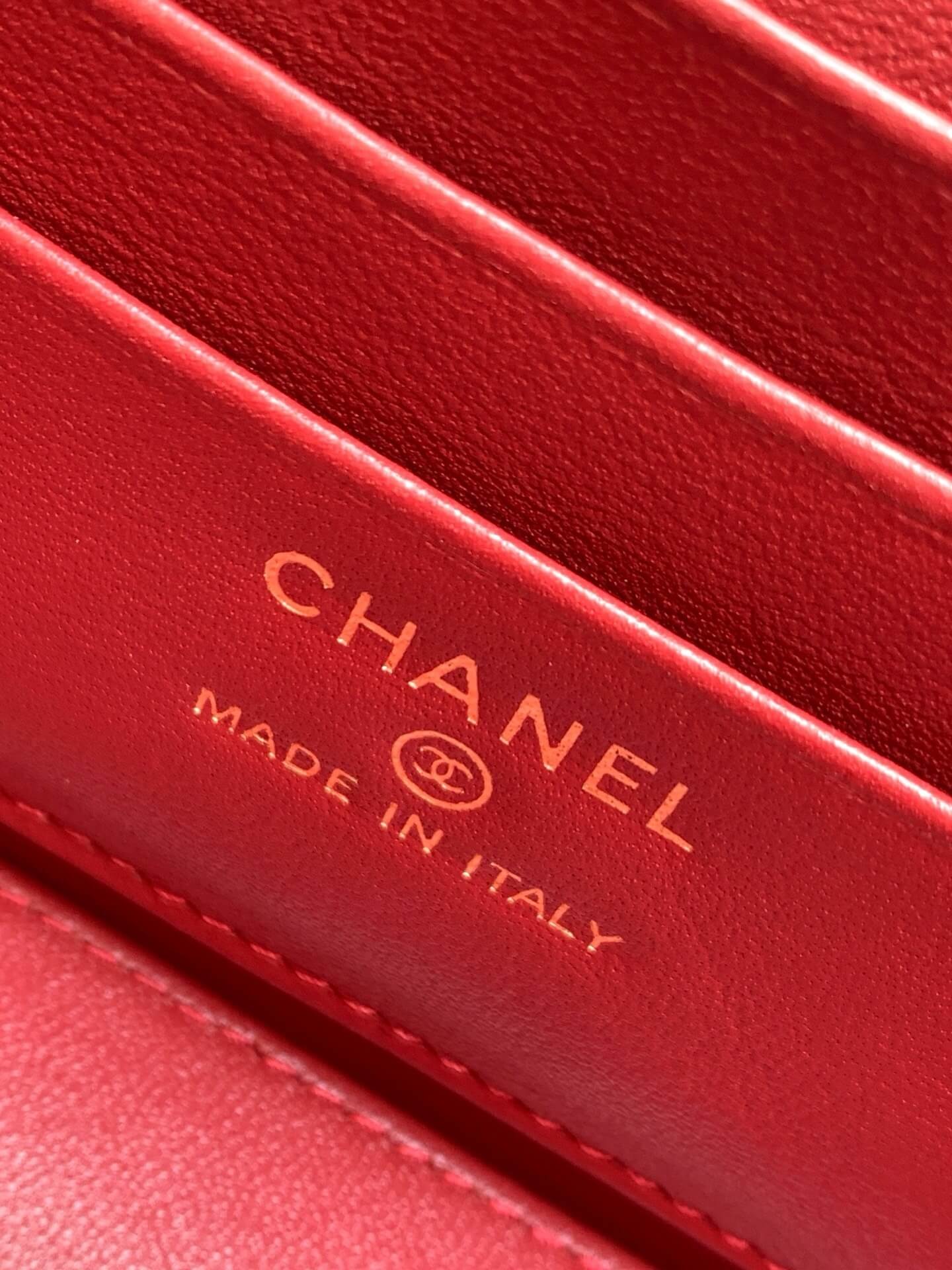 Chanel Small Top Handle Long Vanity Case with Chain Grained Calfskin Caviar Leather - Image 4