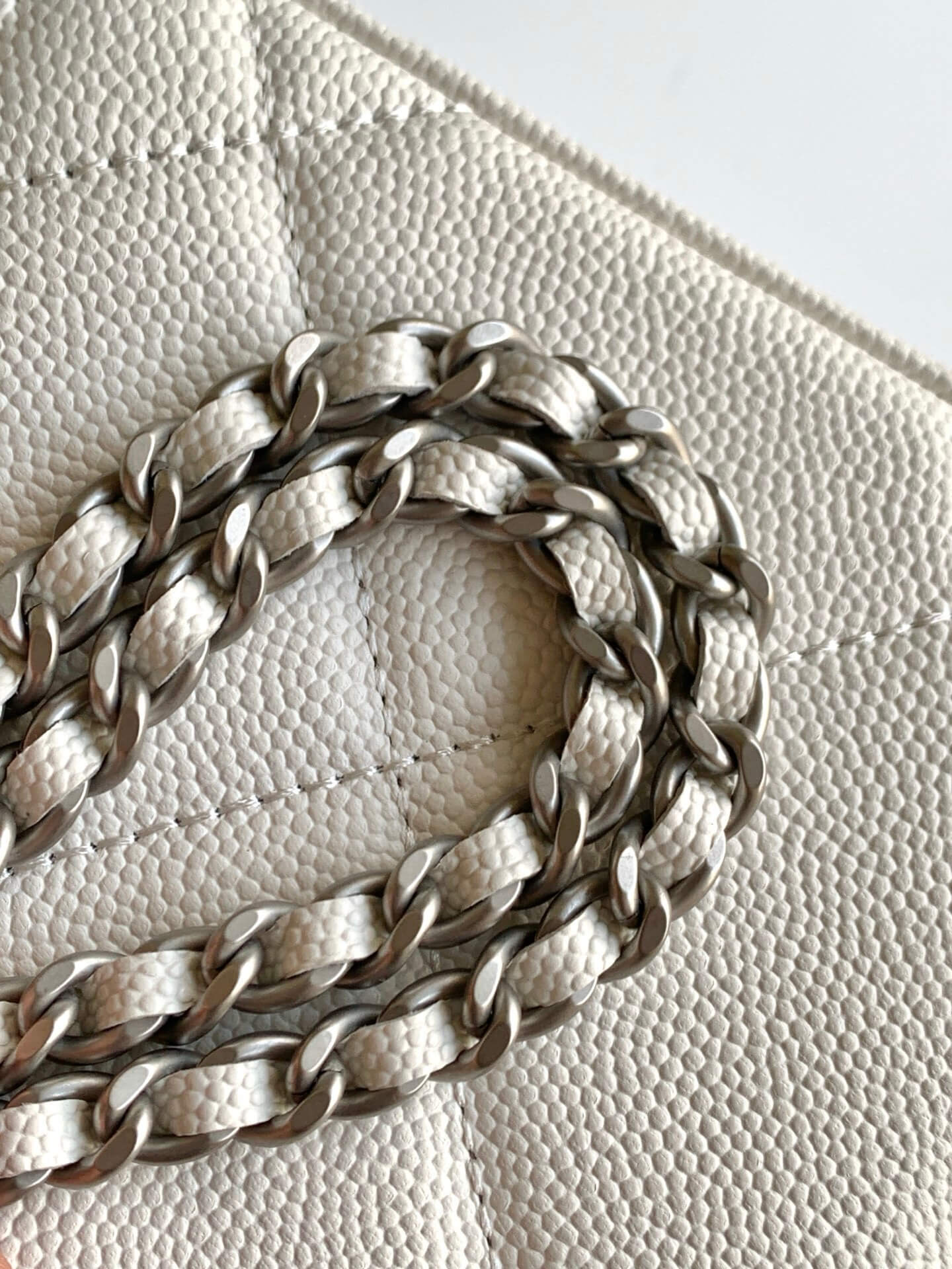 Chanel Small Top Handle Long Vanity Case with Chain Grained Calfskin Caviar Leather - Image 52