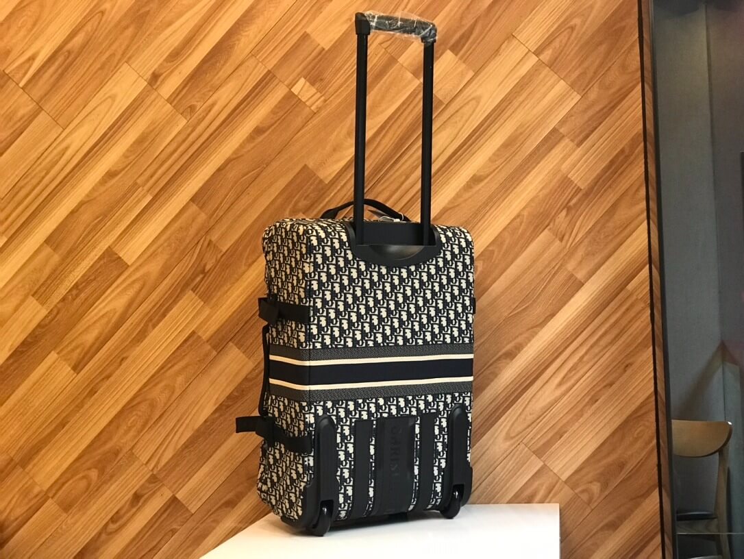 Dior Small - Large Travel Suitcase Navy Blue - Image 11