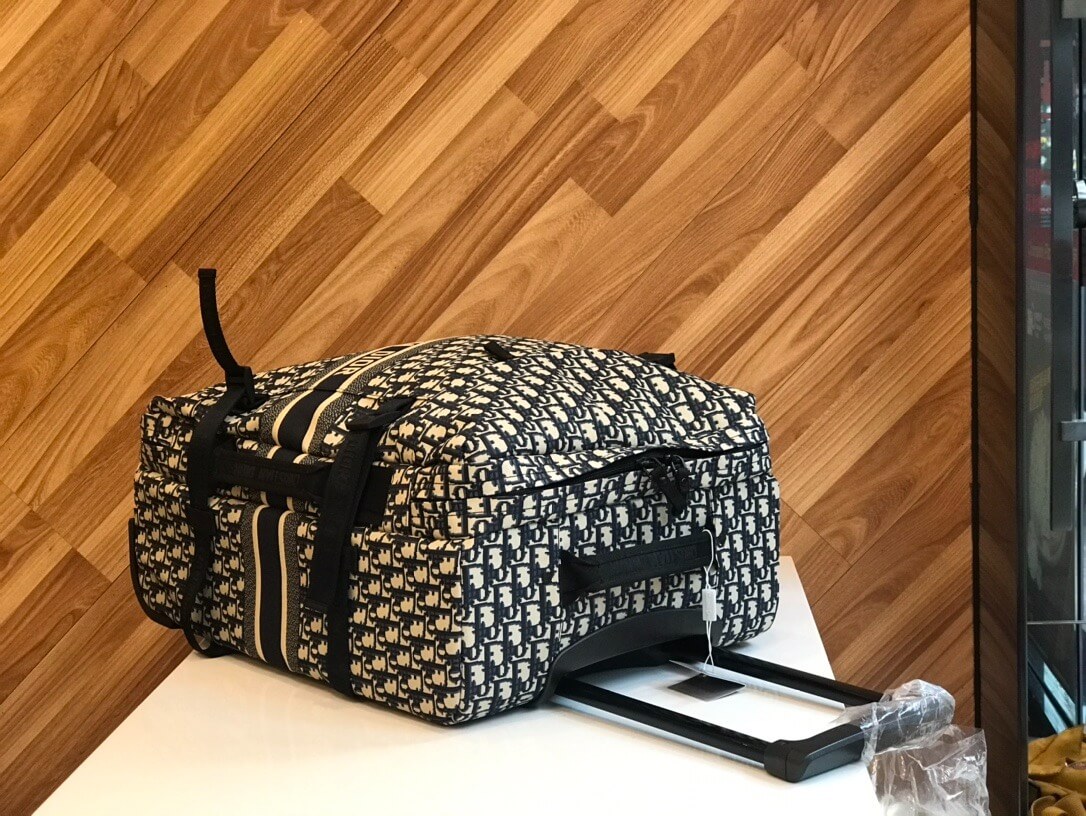 Dior Small - Large Travel Suitcase Navy Blue - Image 14