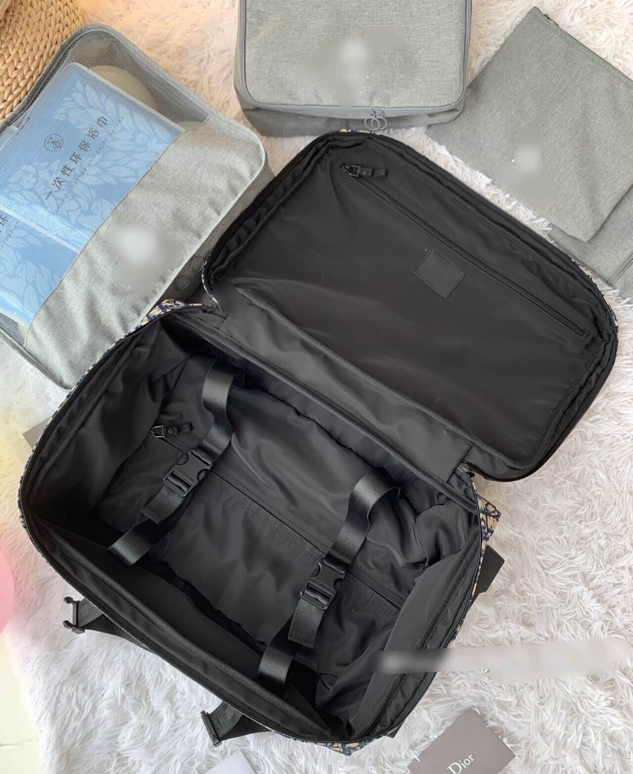 Dior Small - Large Travel Suitcase Navy Blue - Image 4