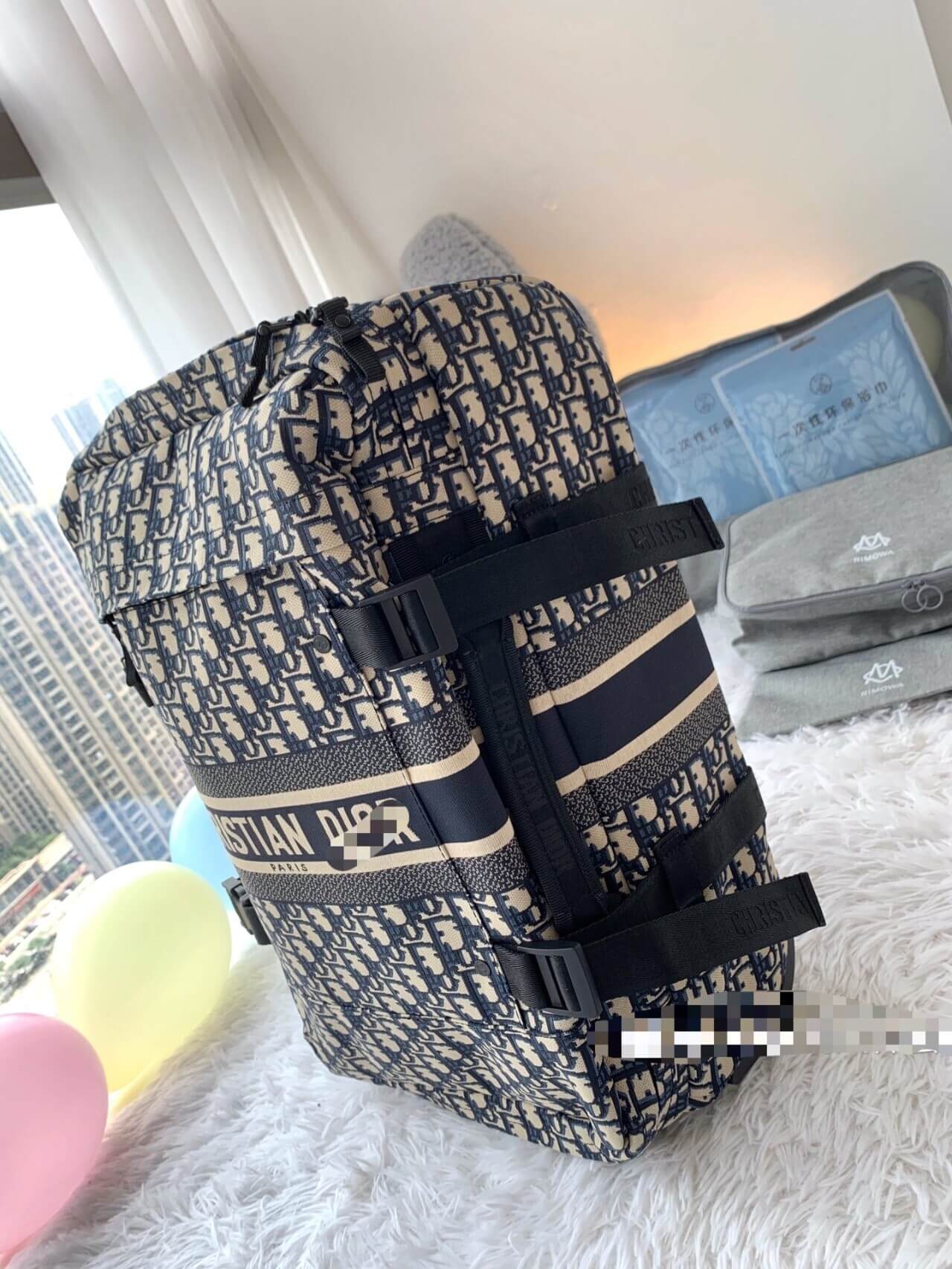 Dior Small - Large Travel Suitcase Navy Blue - Image 5