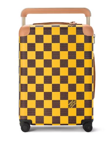 Louis Vuitton LV Damier Coated Canvas Horizon 55 Rolling Suitcase Travel Bag N40566 Yellow