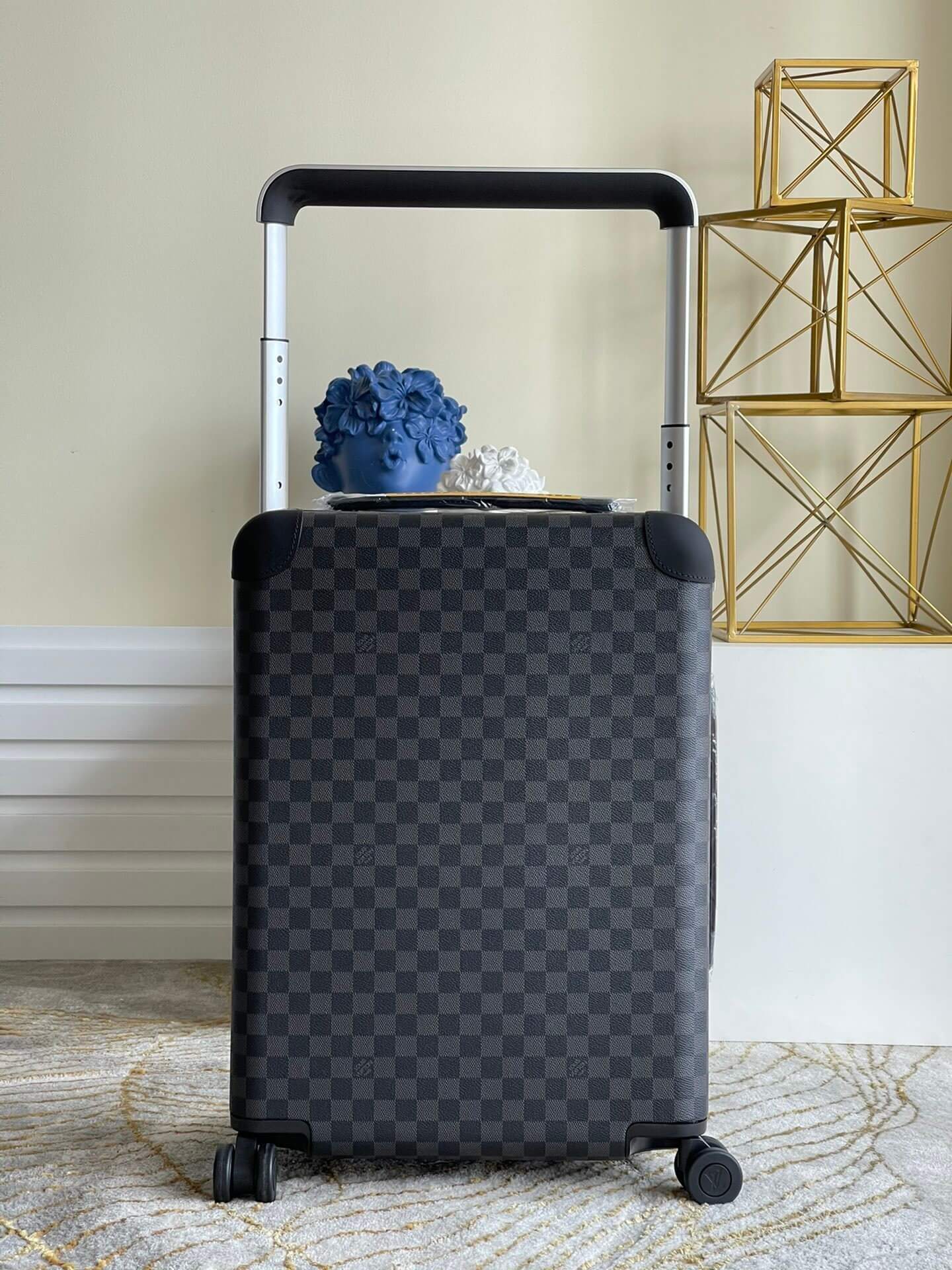 Louis Vuitton LV Damier Graphite canvas  Horizon 55 Cabin Suitcase Rolling Travel Bag N23209 Balck