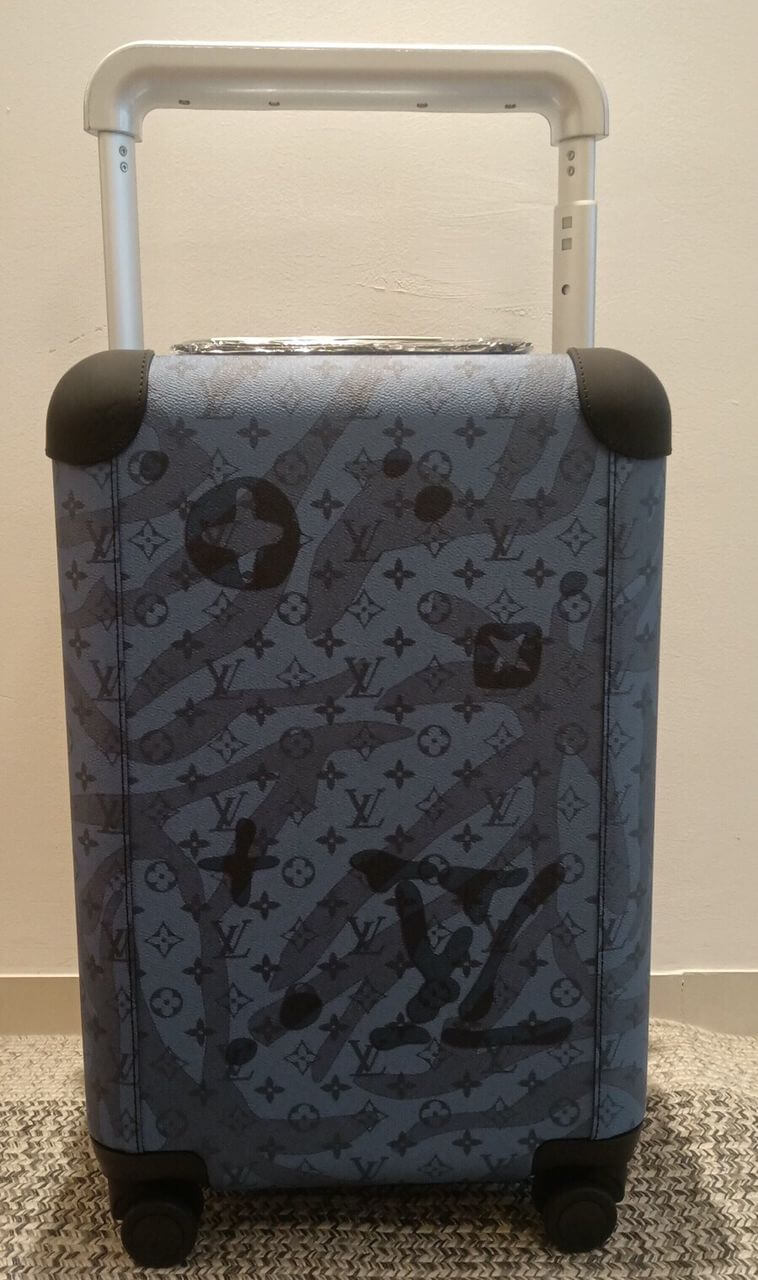 Louis Vuitton LV Monogram Aquagarden fabric Horizon 55 Cabin Suitcase Travel Bag M10241 Crystal Green - Blue - Image 11