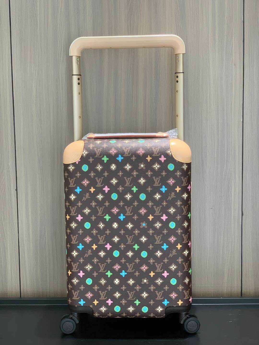 Louis Vuitton LV Monogram Craggy coated canvas Rolling Cabin Suitcase Travel Bag M25241 Chocolate Brown - Cream Multicolor