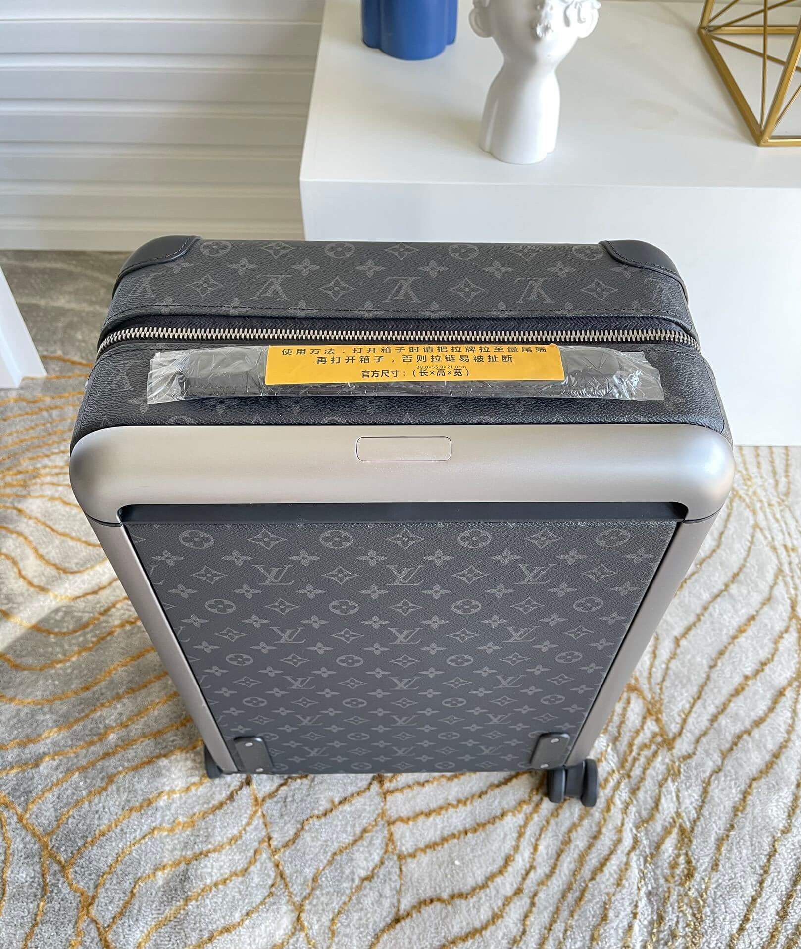 Louis Vuitton LV Monogram Eclipse coated canvas Horizon 50 - 55 cabin suitcase trolley Travel Bag M13773 - M13771 Black - Image 9