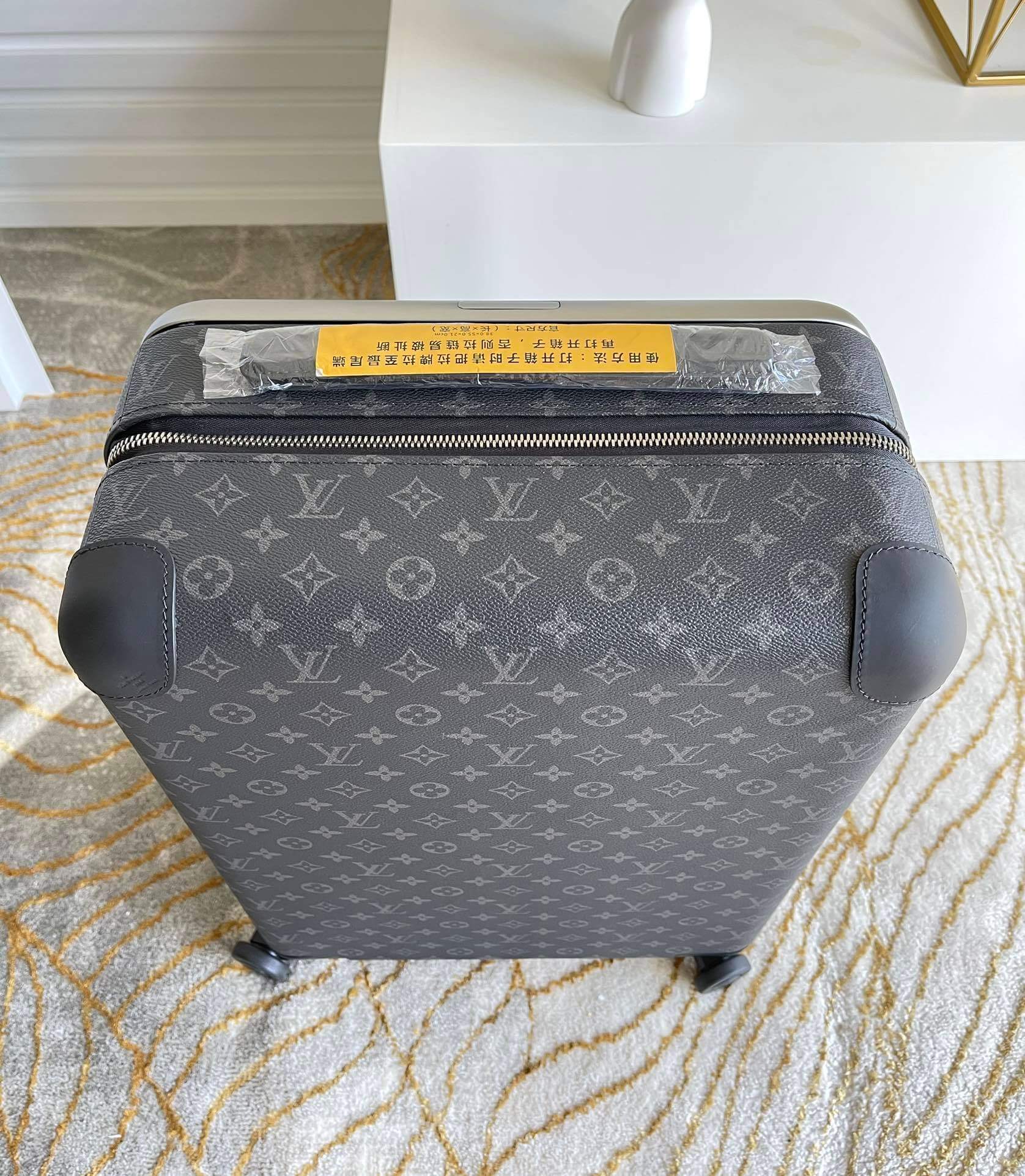 Louis Vuitton LV Monogram Eclipse coated canvas Horizon 50 - 55 cabin suitcase trolley Travel Bag M13773 - M13771 Black - Image 8