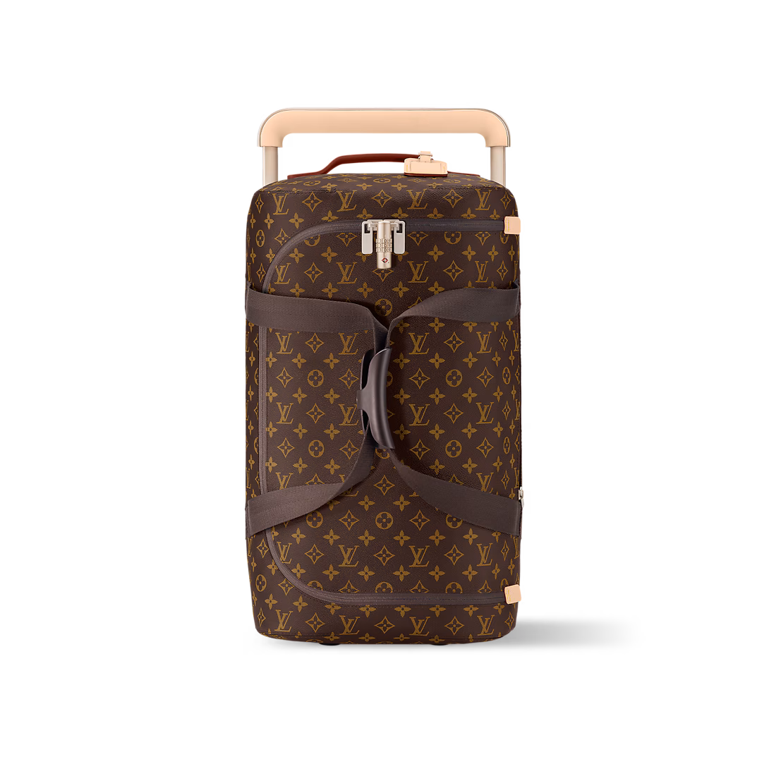 Louis Vuitton LV Monogram Eclipse coated canvas Horizon Soft Duffle 55 rolling Travel Bag M20109 Brown M23162 Black