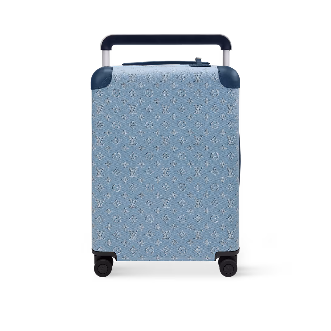 Louis Vuitton LV Monogram Heritage coated canvas Horizon 55 Cabin Suitcase Travel Bag M14779 Blue