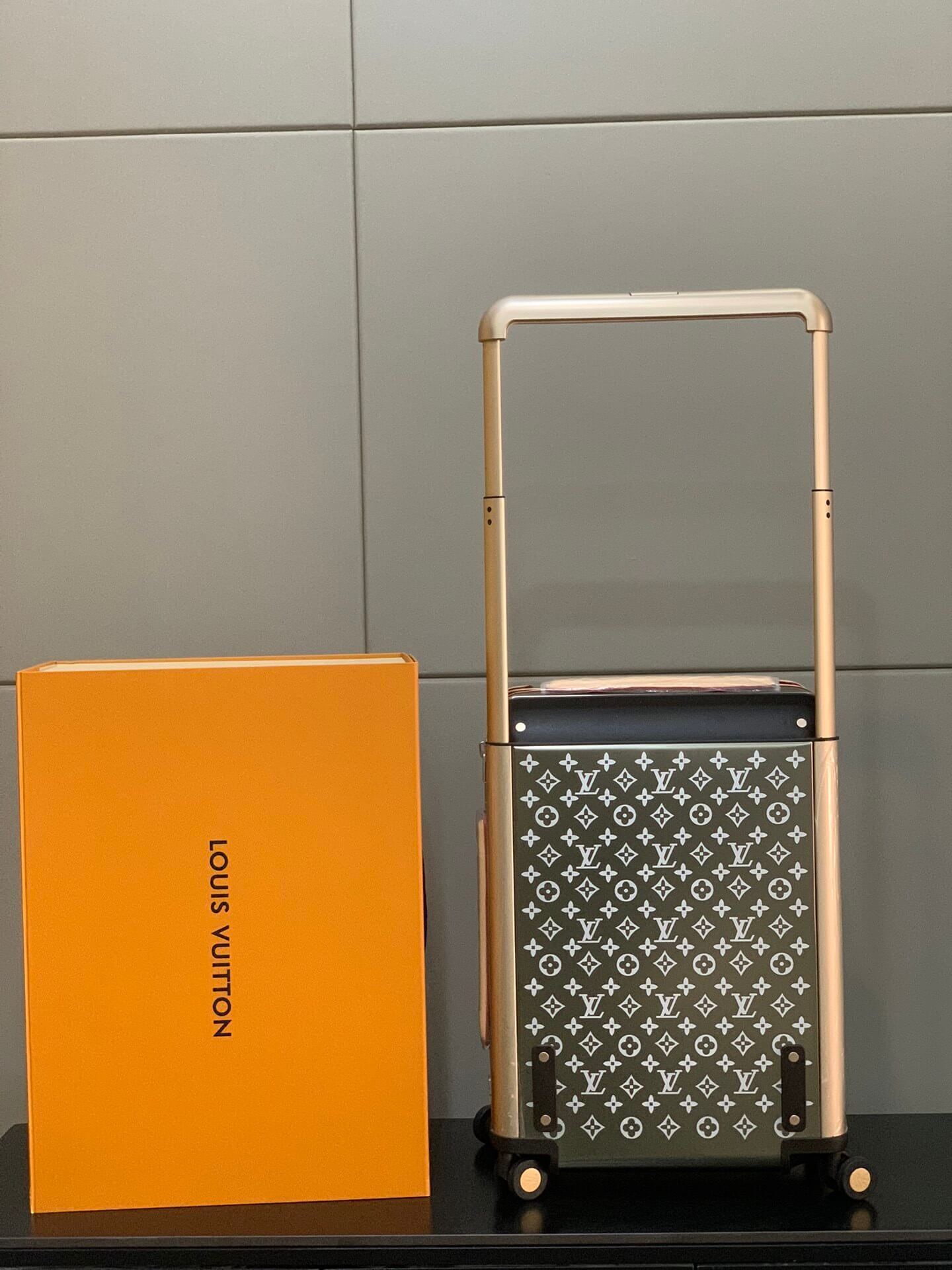 Louis Vuitton LV Monogram Titanium Cowhide leather Horizon 55 Cabin Suitcase Travel Bag M42667 Silver - Image 7