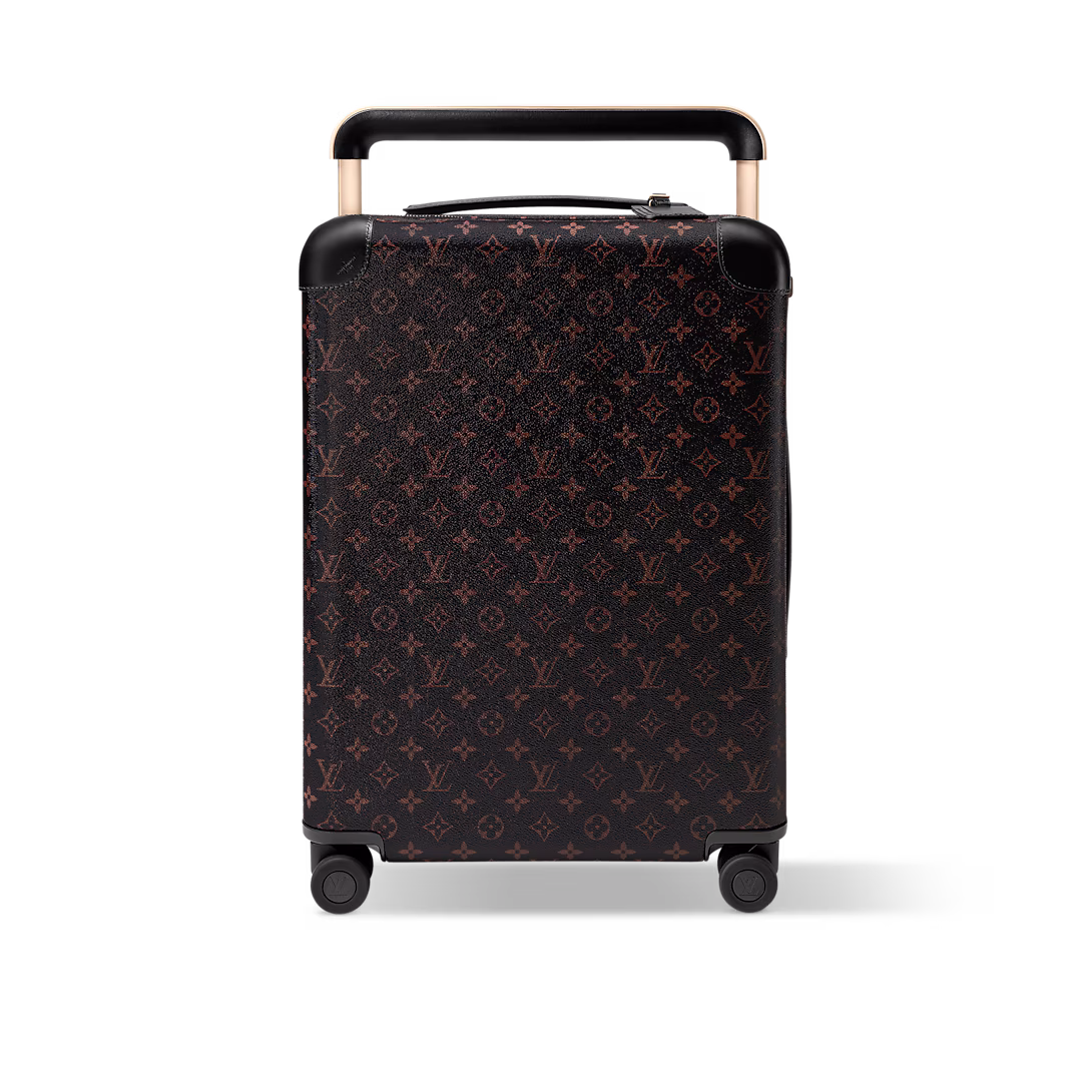 Louis Vuitton LV Monogram Tomette coated canvas Horizon 55 Rolling Cabin Suitcase Travel Bag M12439 Black