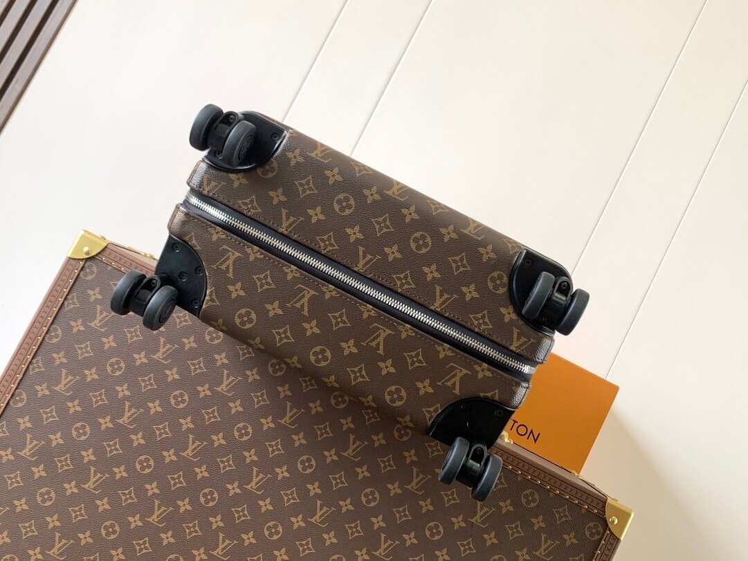 Louis Vuitton LV Monogram coated canvas Horizon 55 Cabin Suitcase Rolling luggage Travel Bag M20294 Brown / Black - Image 8