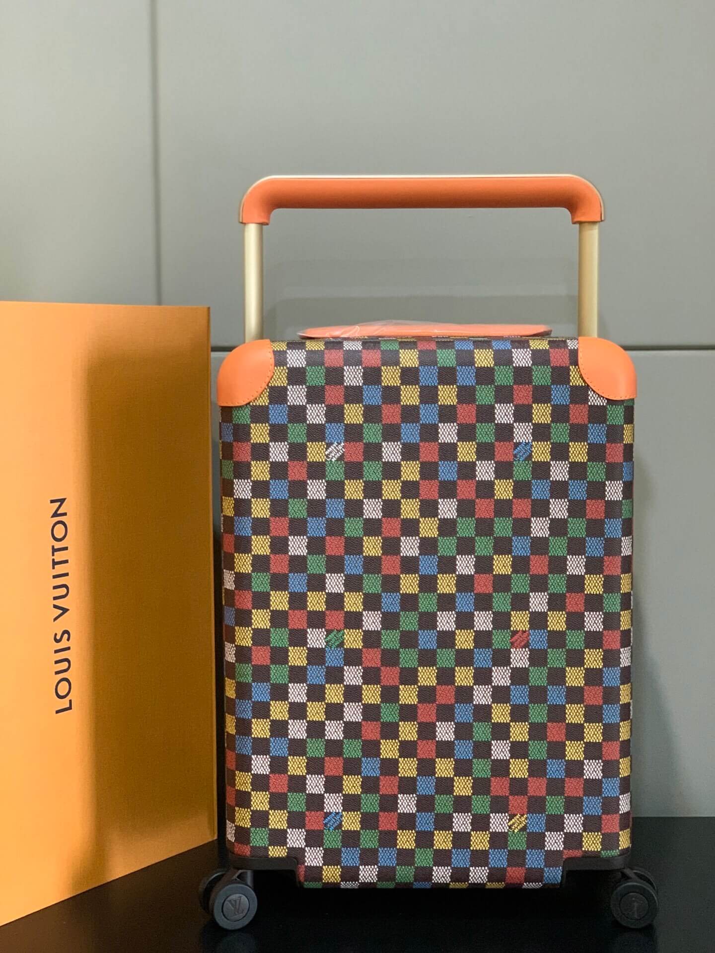 Louis Vuitton LV Vers Damier Ebene coated canvas Horizon 55 Cabin Suitcase Travel Bag N00179 Multicolor