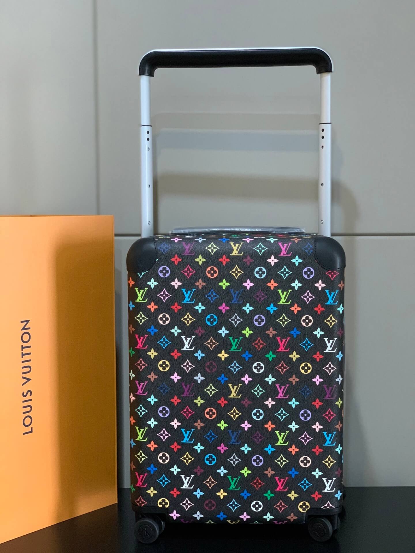 Louis Vuitton LV x TM Monogram coated canvas Horizon 55 Cabin Suitcase Travel Bag M13787 Black Multicolor