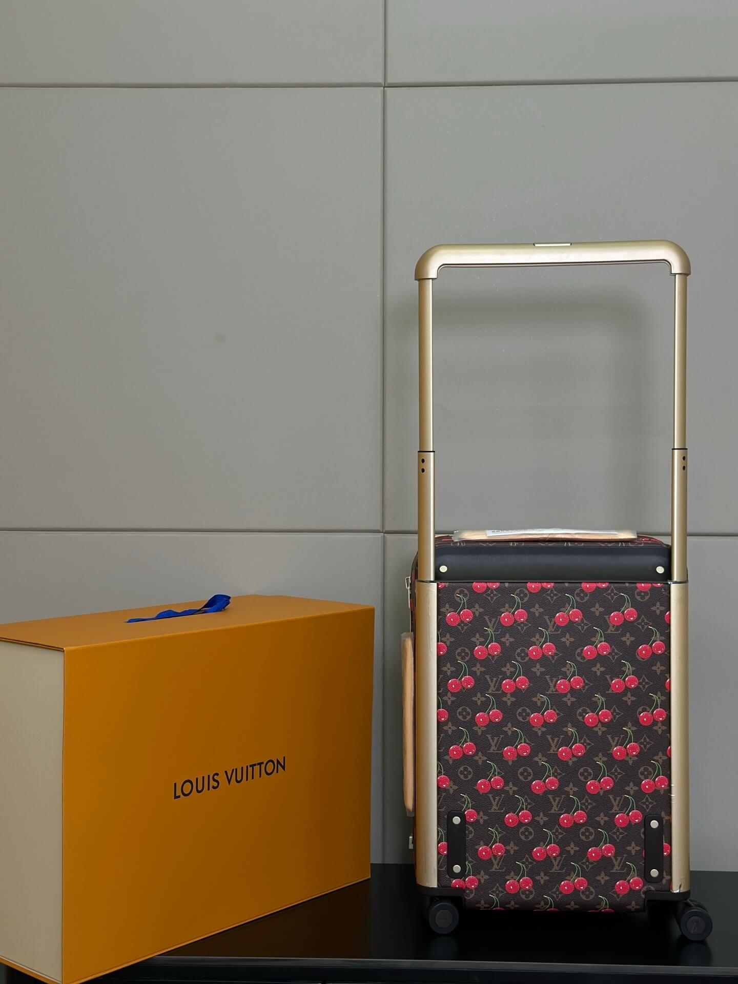 Louis Vuitton LV x TM Monogram coated canvas Horizon 55 Cabin Suitcase Travel Bag M13789 Brown Cherry - Image 8