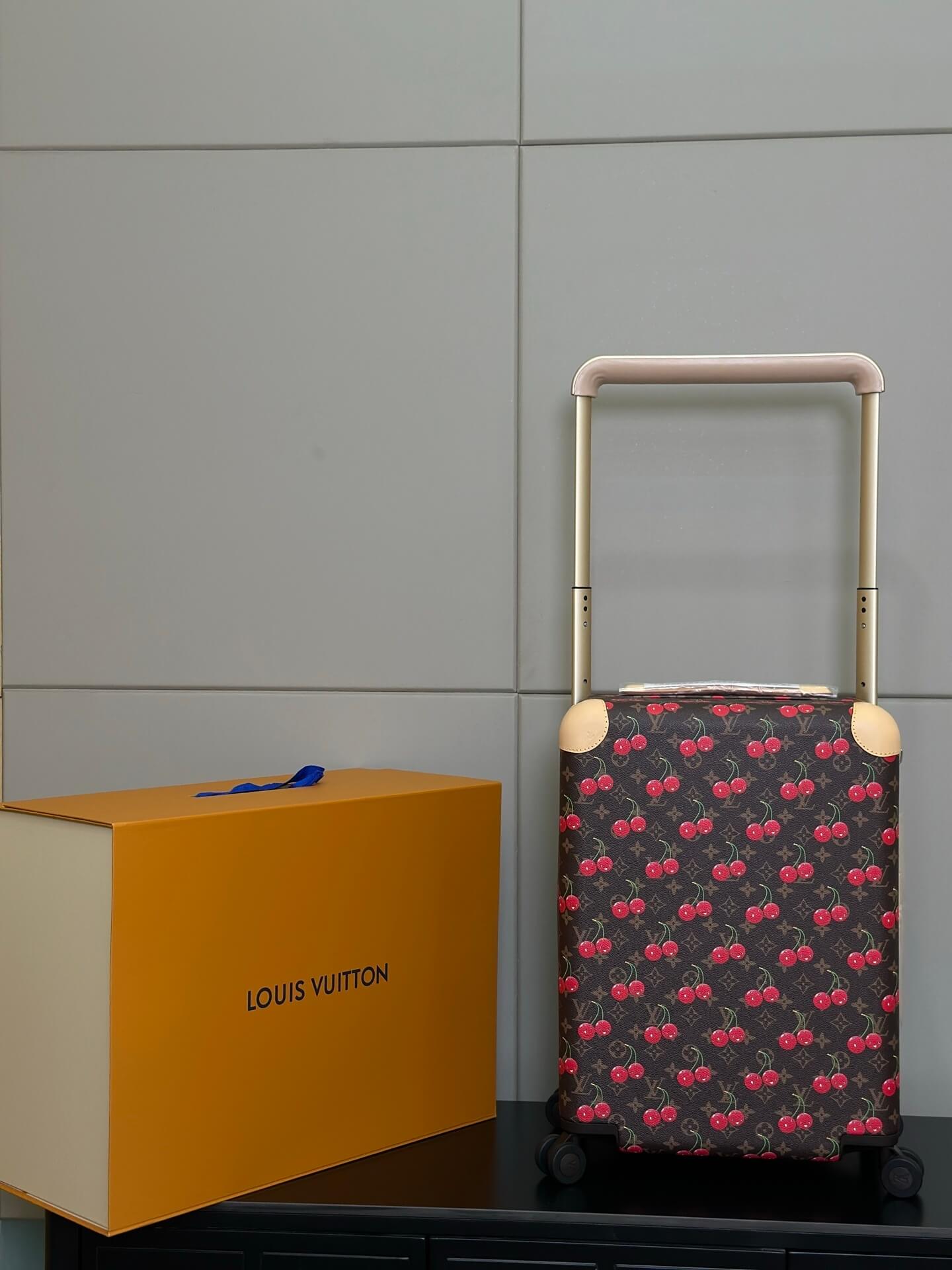 Louis Vuitton LV x TM Monogram coated canvas Horizon 55 Cabin Suitcase Travel Bag M13789 Brown Cherry - Image 9