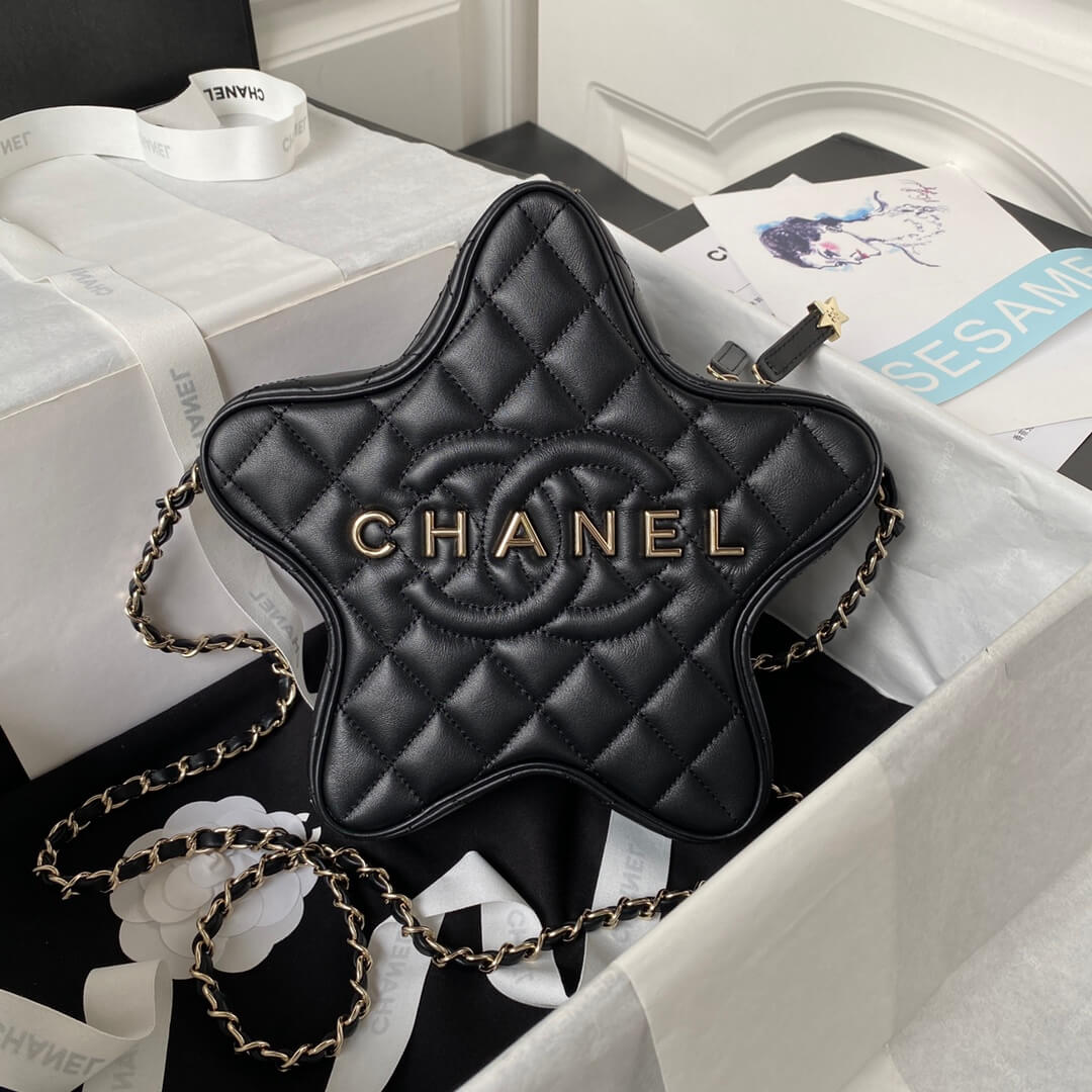 Chanel 24C Fame Star Quilted Lambskin Leather Shoulder Crossbody Bag - Image 10