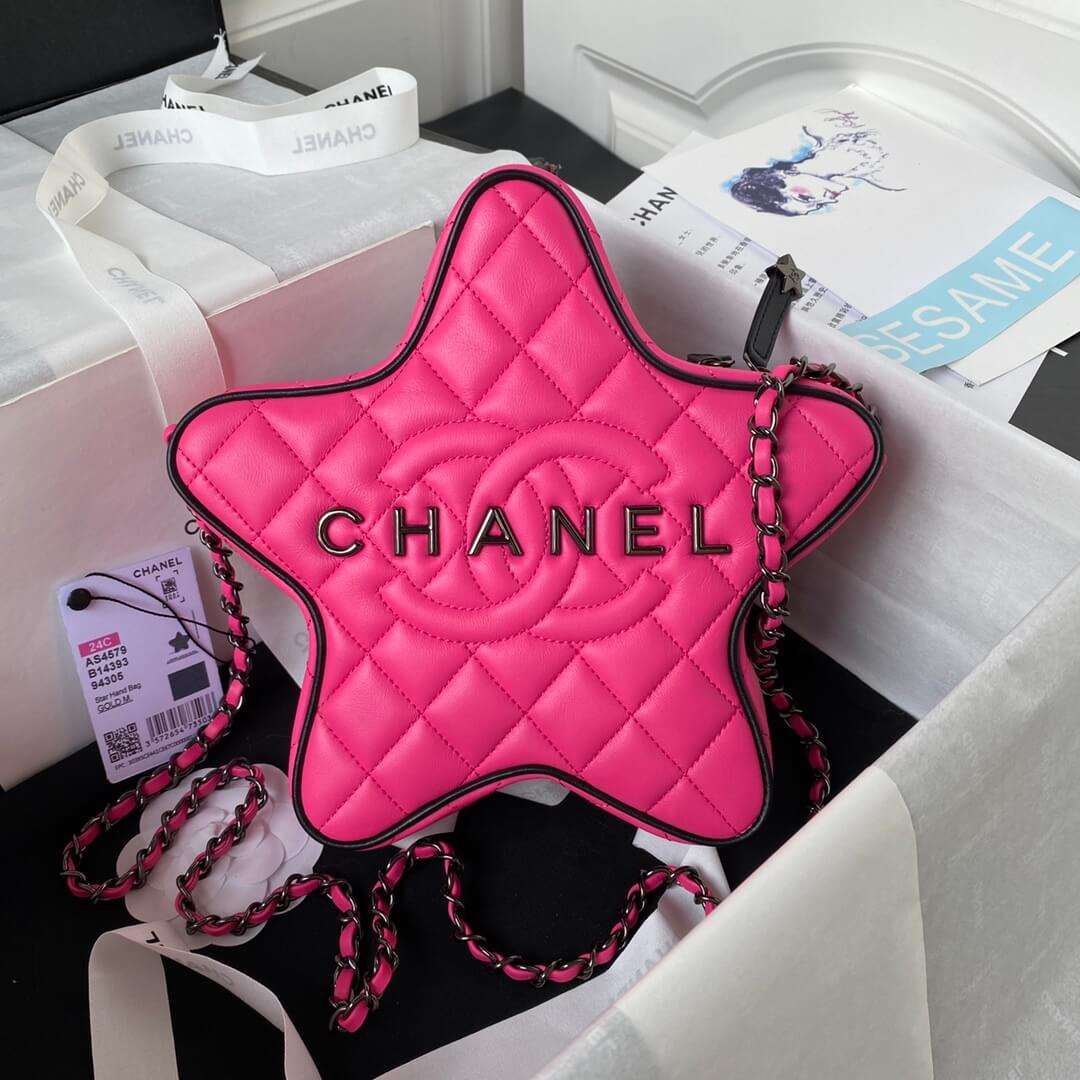 Chanel 24C Fame Star Quilted Lambskin Leather Shoulder Crossbody Bag - Image 46