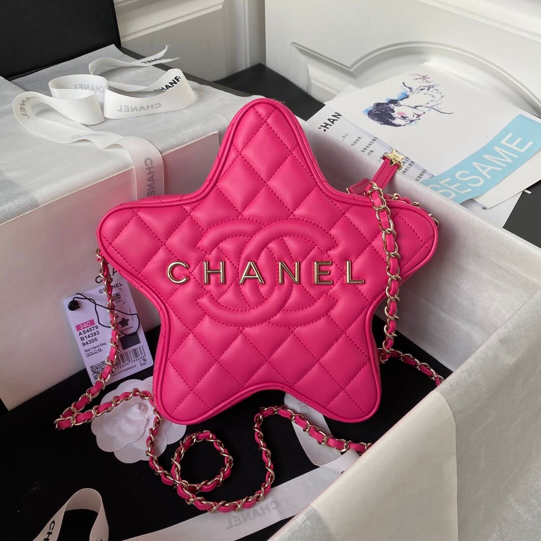 Chanel 24C Fame Star Quilted Lambskin Leather Shoulder Crossbody Bag - Image 37