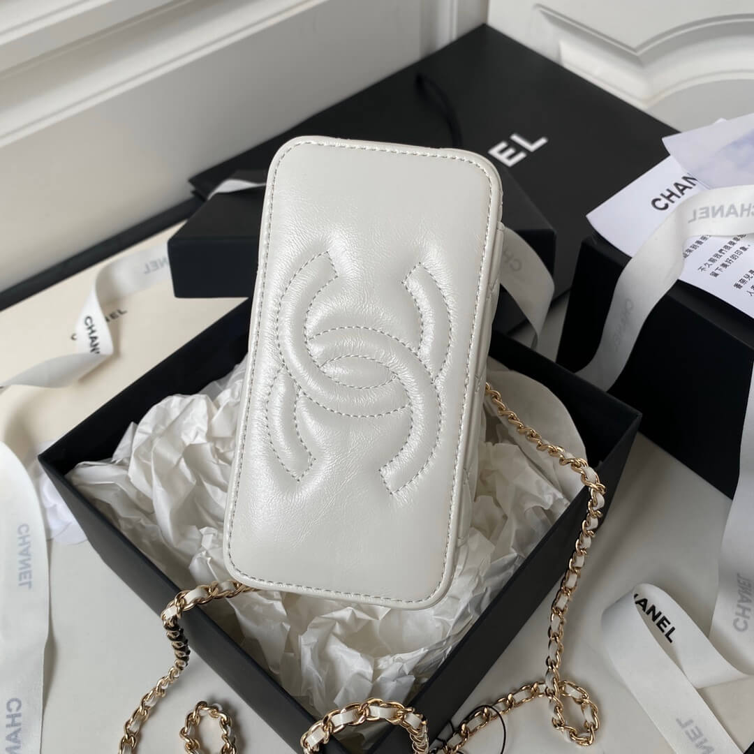 Chanel 24P Small Vanity Case with Handle Shiny Grained Calfskin Crossbody Handbag - Image 18