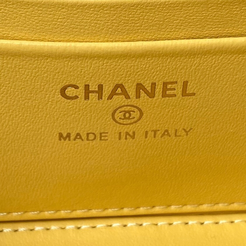 Chanel 24P Small Vanity Case with Handle Shiny Grained Calfskin Crossbody Handbag - Image 40