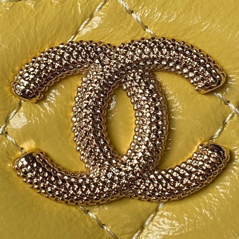 Chanel 24P Small Vanity Case with Handle Shiny Grained Calfskin Crossbody Handbag - Image 41