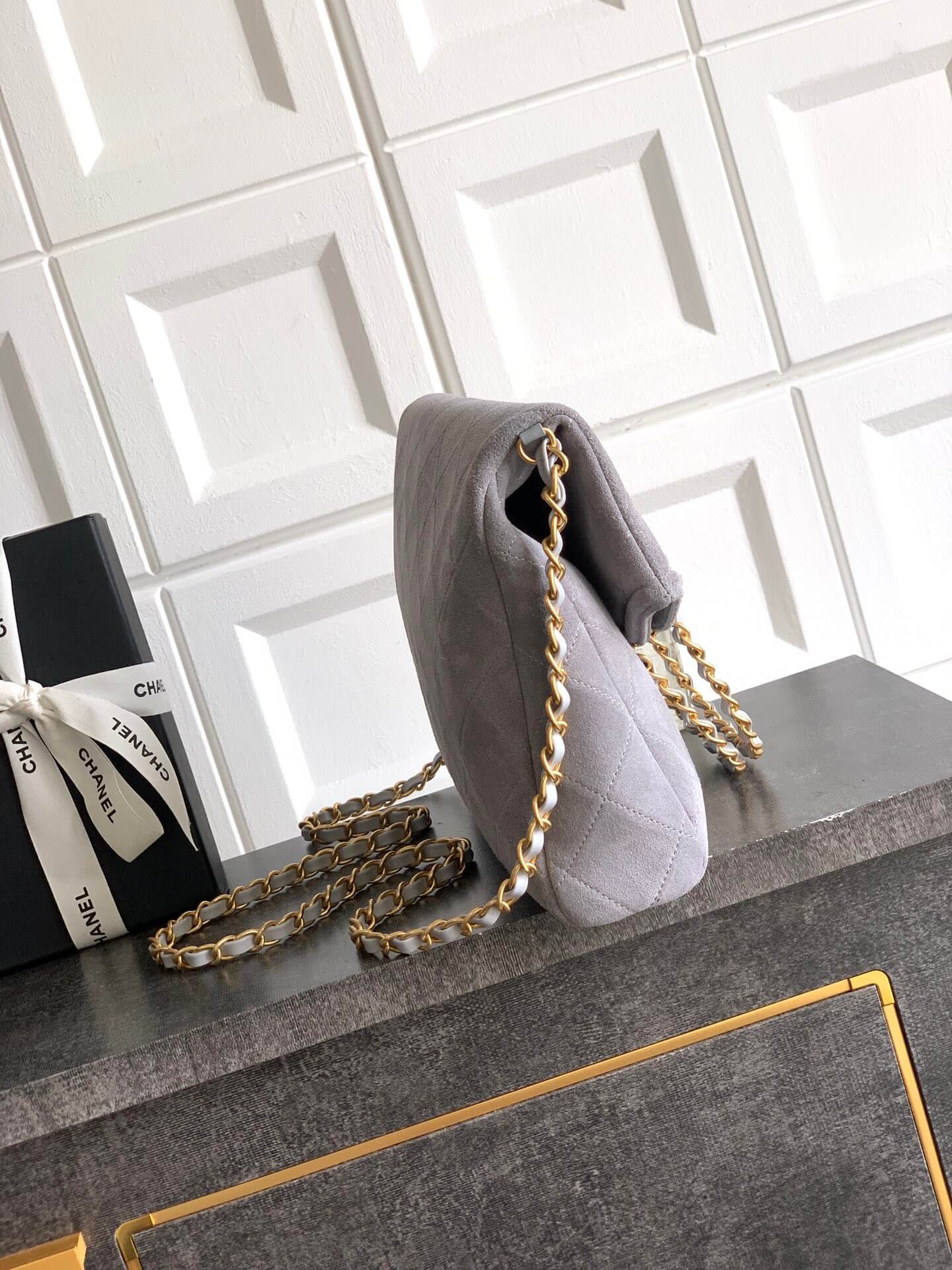 Chanel 25 Hobo Flap Suede Calfskin & Lambskin lining Shoulder Handbag - Image 25