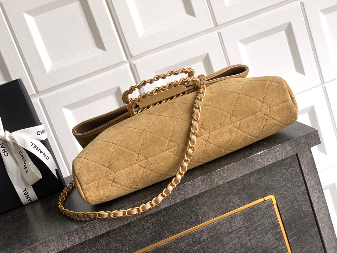 Chanel 25 Hobo Flap Suede Calfskin & Lambskin lining Shoulder Handbag - Image 17