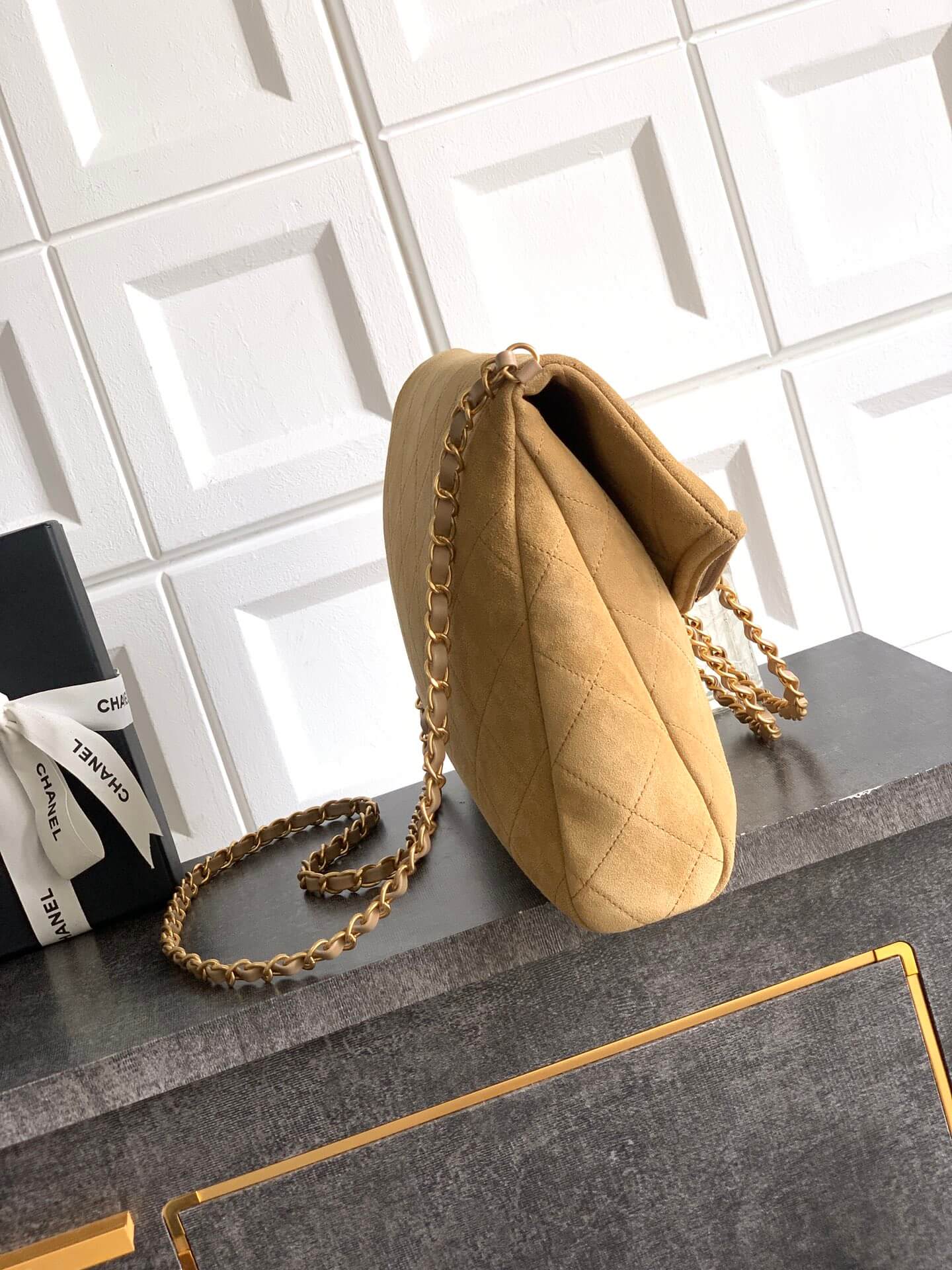 Chanel 25 Hobo Flap Suede Calfskin & Lambskin lining Shoulder Handbag - Image 16