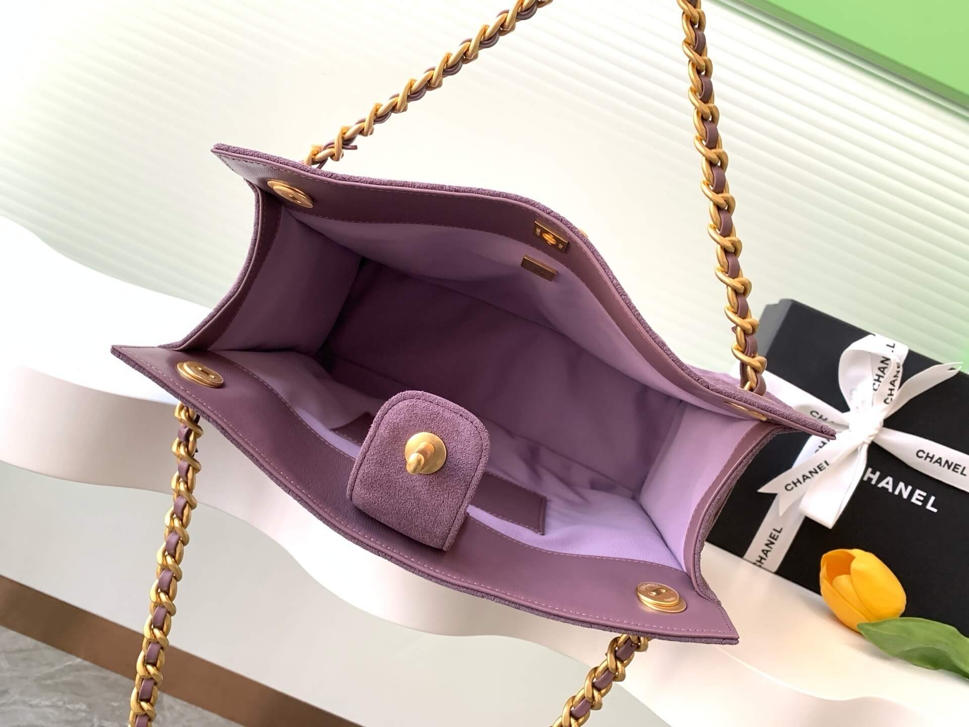 Chanel 25 Hobo Tote Shoulder Handbag Shopping Suede Calfskin Leather - Image 48