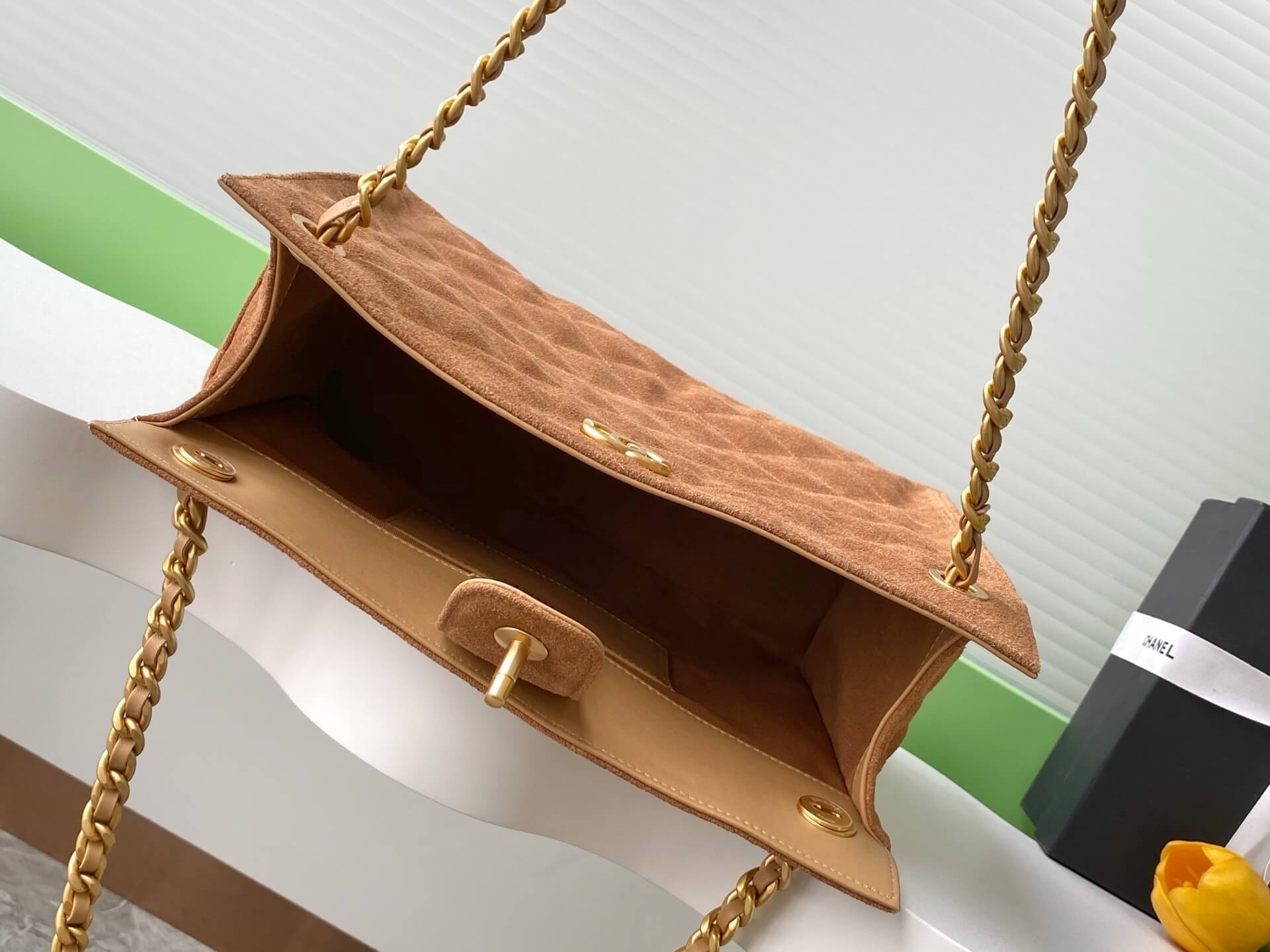 Chanel 25 Hobo Tote Shoulder Handbag Shopping Suede Calfskin Leather - Image 21