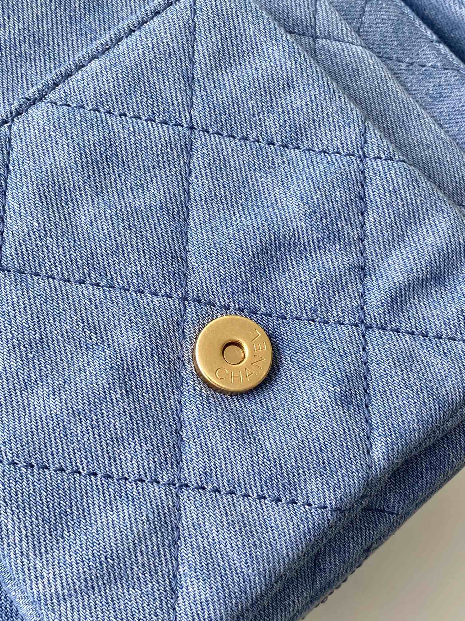 Chanel 25 Hobo Washed Denim with Aged Gold Hardware Small - Medium Shoulder Bag Blue - Image 15