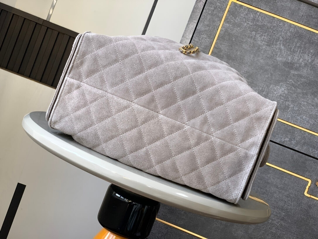 Chanel 25 Small - Medium Shoulder Handbag Suede Calfskin & Gold Metal - Image 125