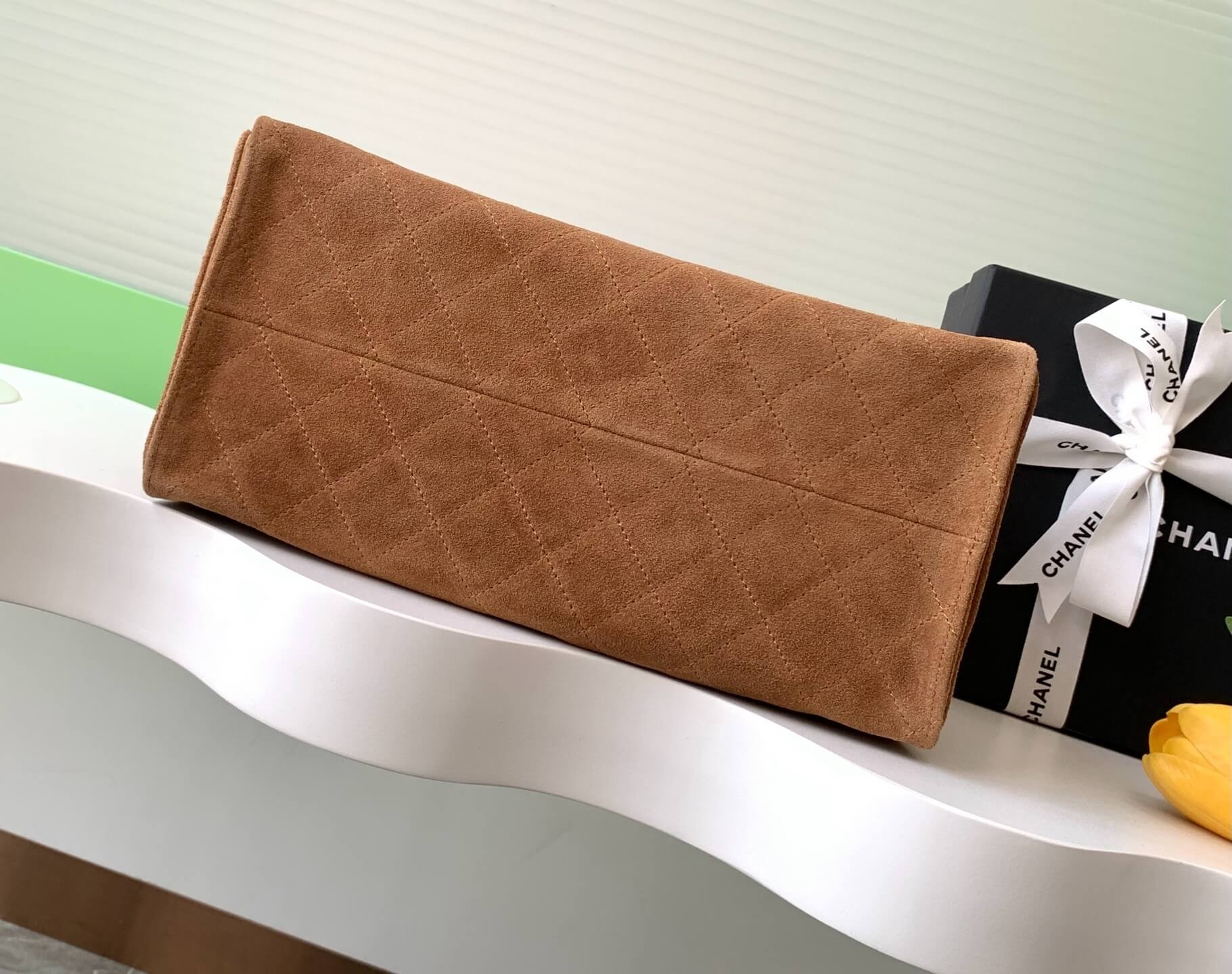 Chanel 25 Small - Medium Shoulder Handbag Suede Calfskin & Gold Metal - Image 54