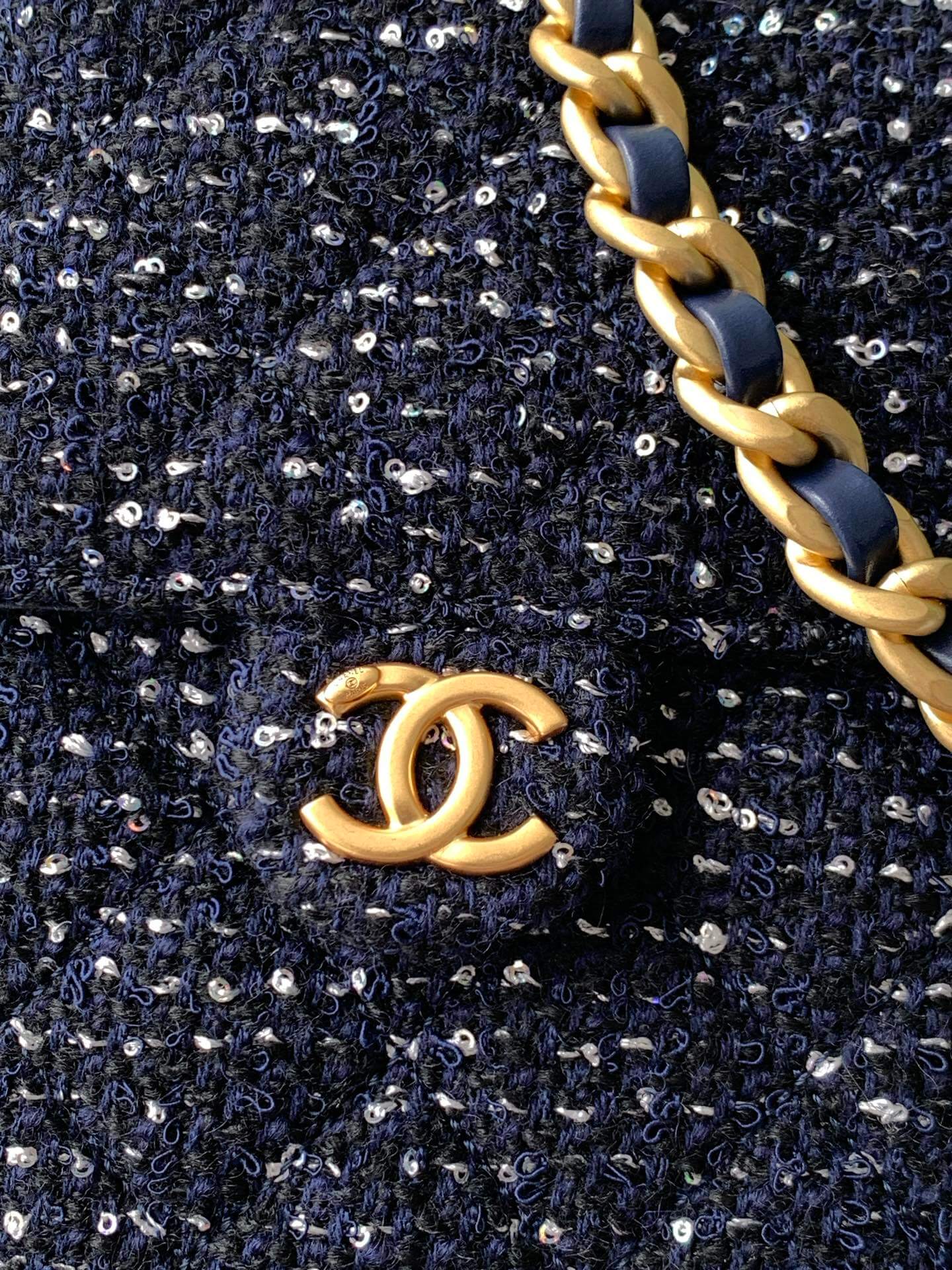 Chanel 25 Hobo Tweed Sequined Aged Gold-tone Metal Hardware Shoulder Bag - Image 42