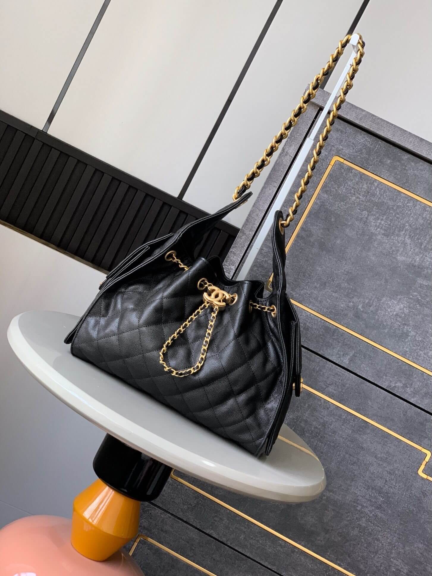 Chanel 25 Small - Medium Shoulder Handbag Grained Calfskin & Gold-Tone Metal