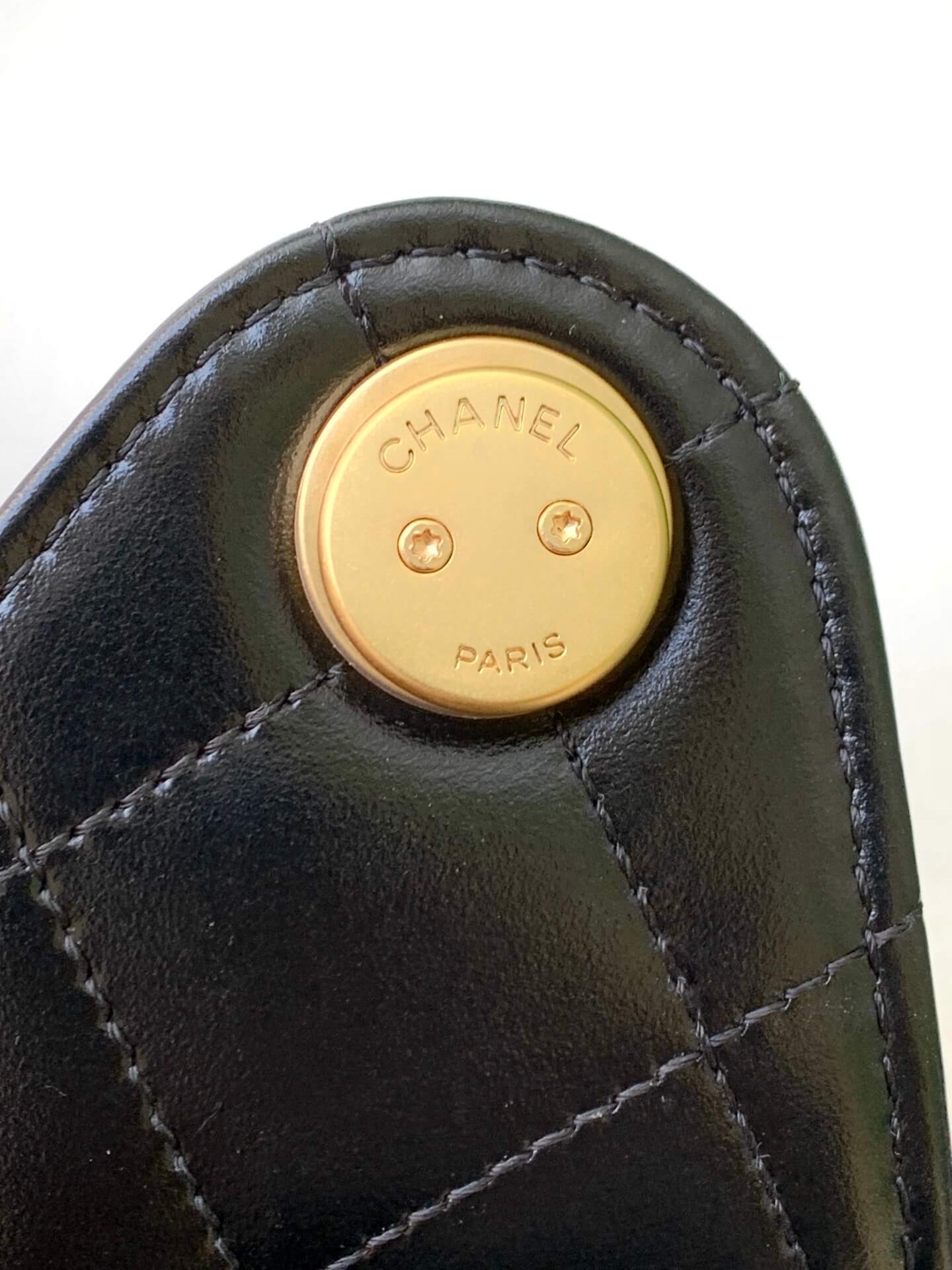 Chanel 25 Small - Medium Shoulder Handbag Shiny Crumpled Calfskin, Gold/Silver-Tone & Ruthenium-Finish Metal Black - Image 15