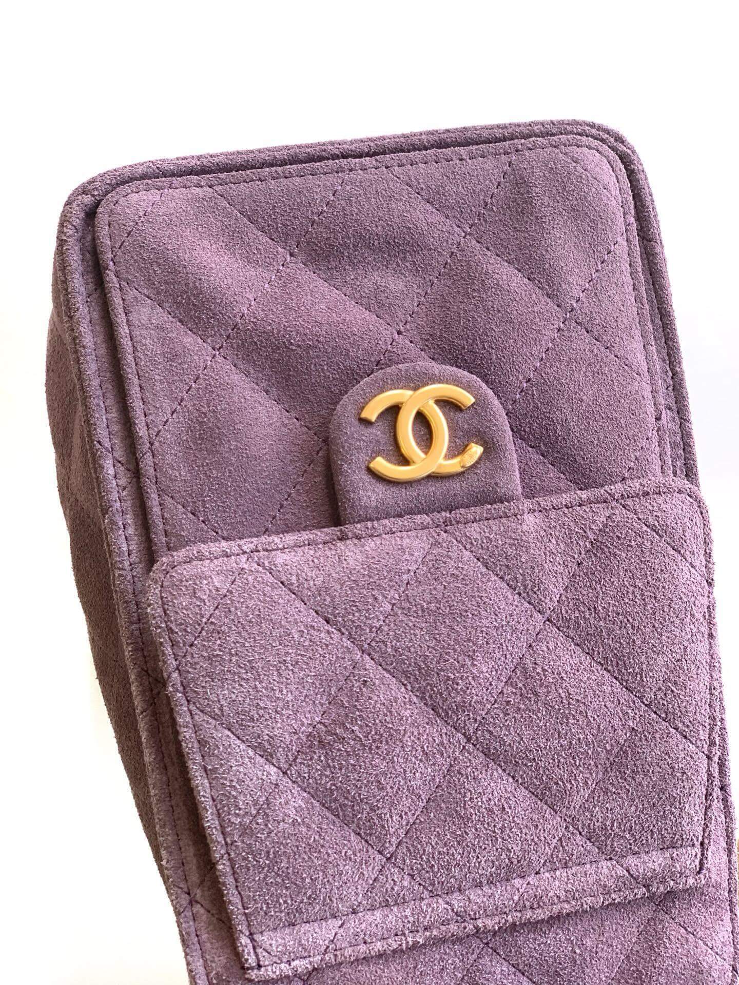 Chanel 25 Small - Medium Shoulder Handbag Suede Calfskin & Gold Metal - Image 7
