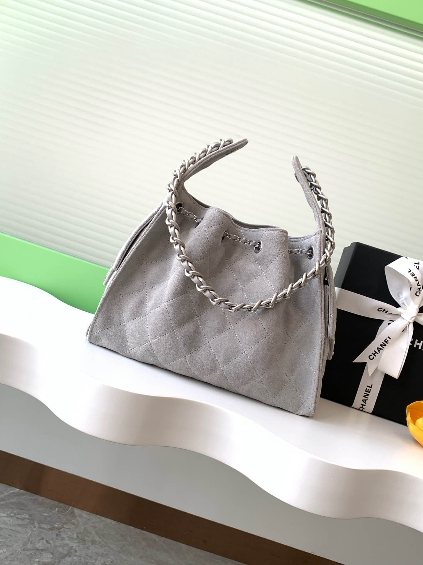 Chanel 25 Small - Medium Shoulder Handbag Suede Calfskin & Gold Metal - Image 56