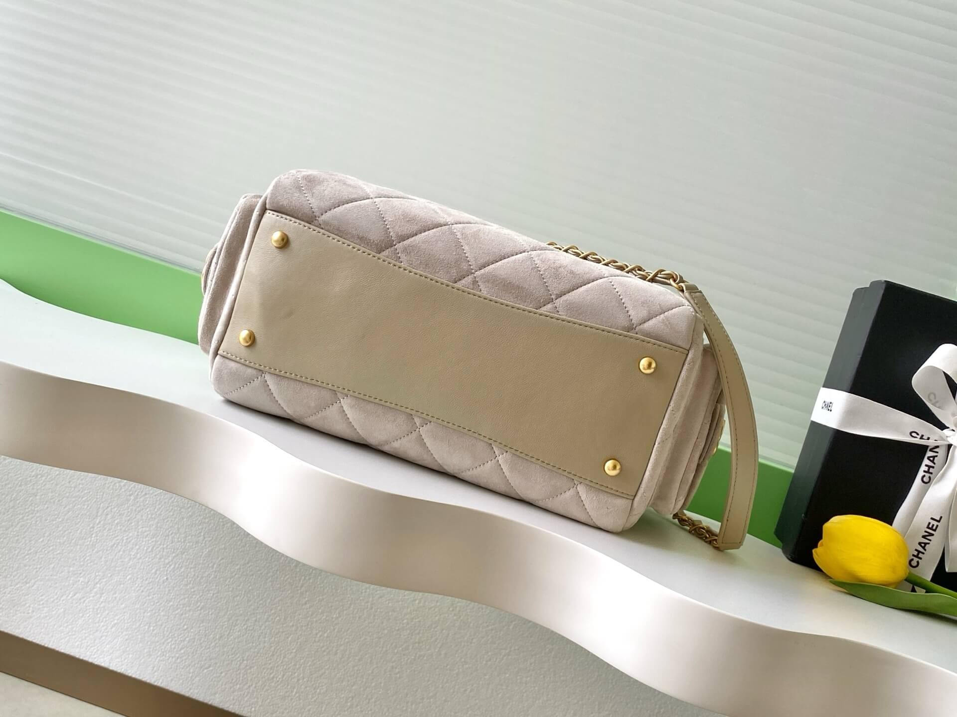 Chanel 25K Bowling Lambskin leather Shoulder Crossbody Bag - Image 72