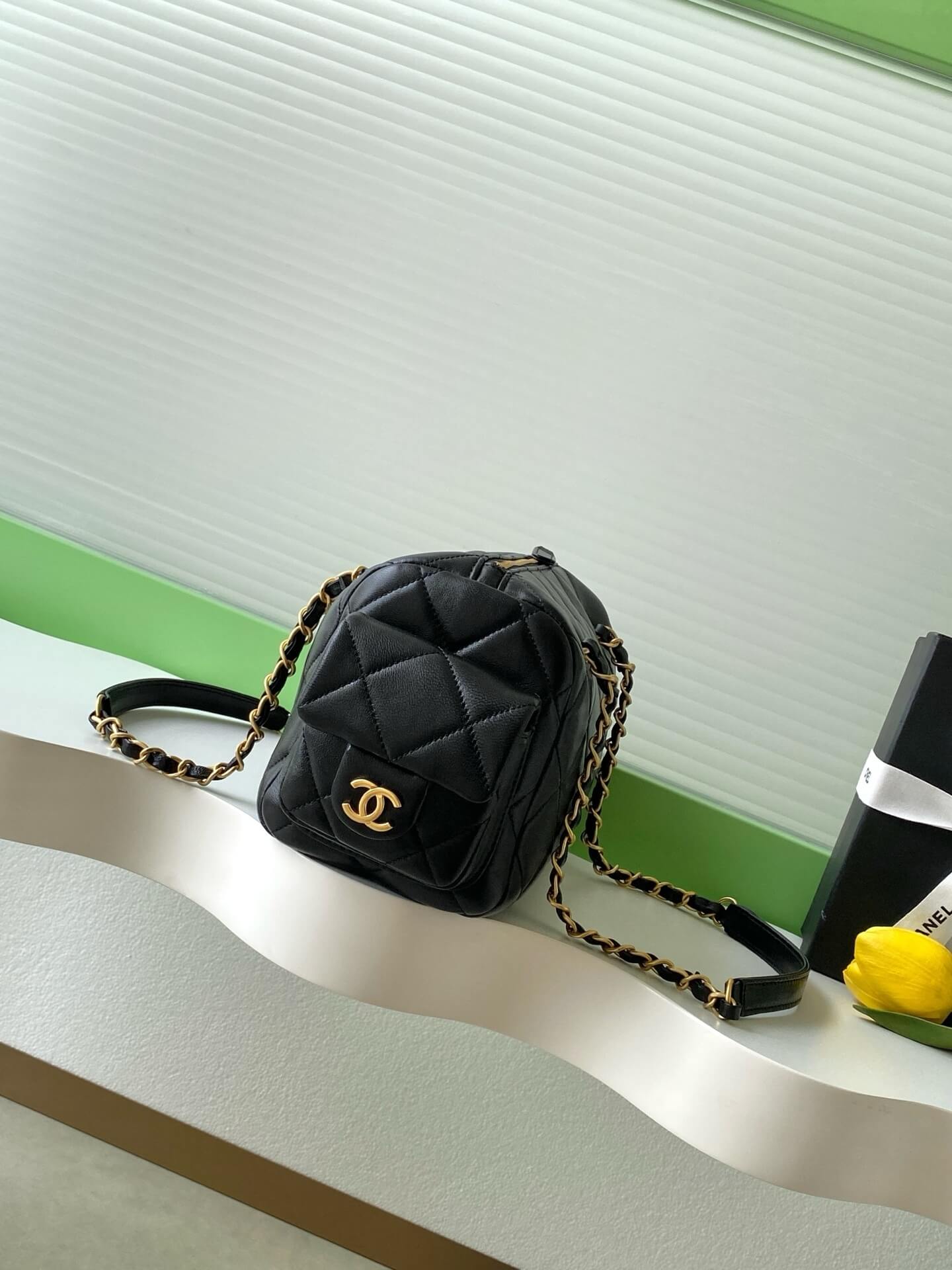 Chanel 25K Bowling Lambskin leather Shoulder Crossbody Bag - Image 17