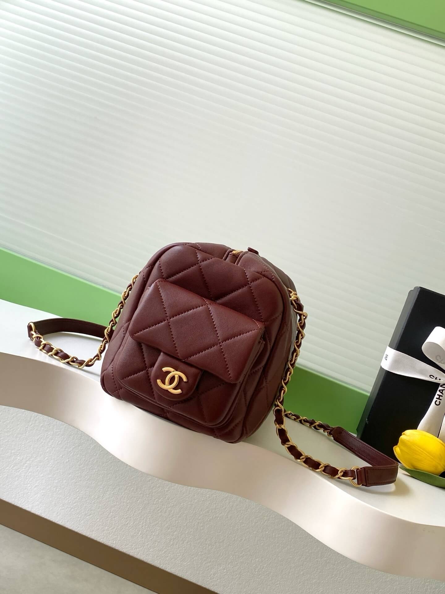 Chanel 25K Bowling Lambskin leather Shoulder Crossbody Bag - Image 26