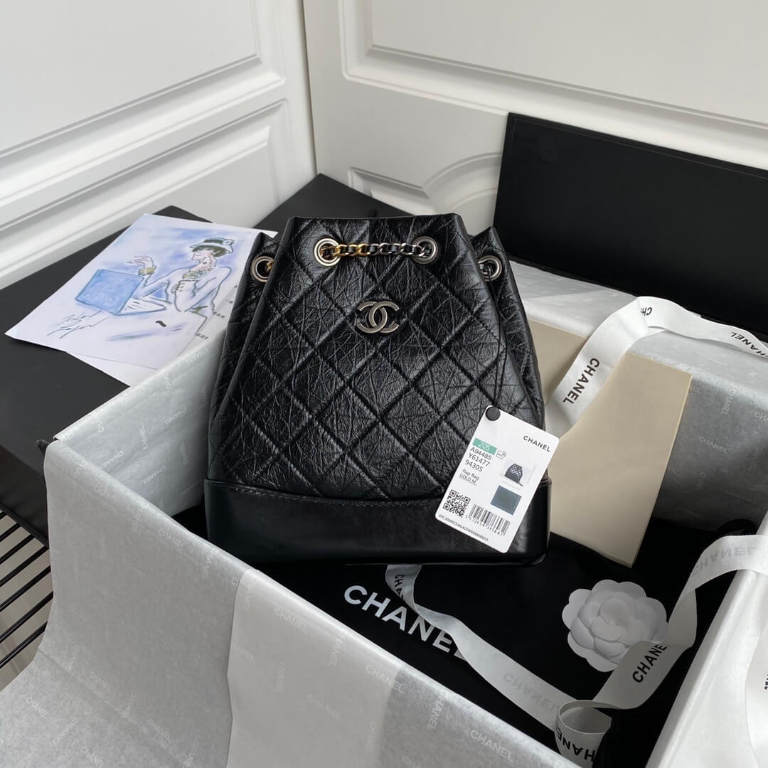 Chanel CC Gabrielle Hobo Backpack Bag Quilted Aged Calfskin Leather - Image 19