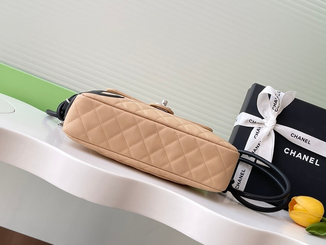 Chanel Cambon Camera Bag with Maxi Logo in Black Lambskin Leather Shoulder Crossbody - Image 17